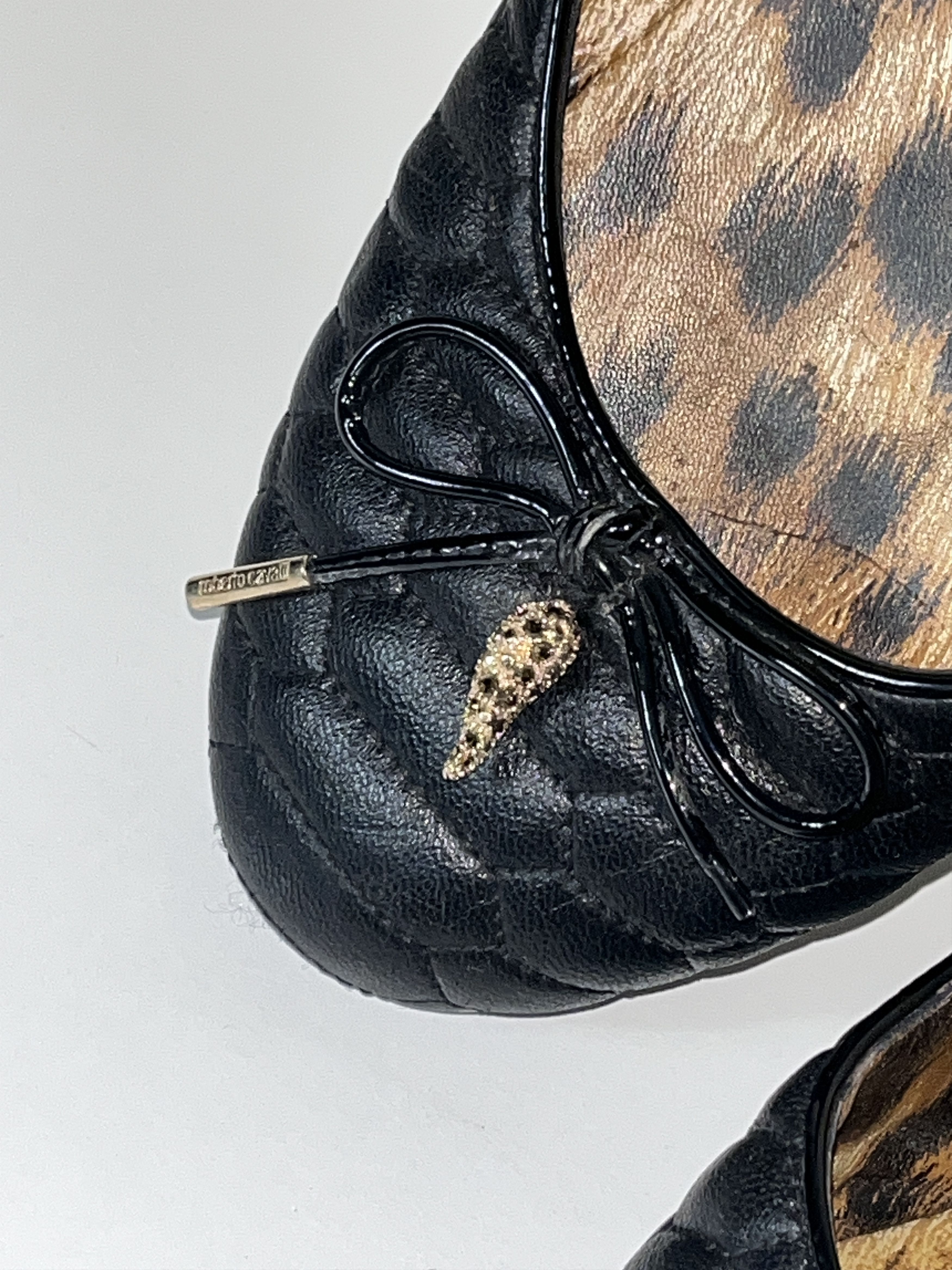 Roberto Cavalli Roberto Cavalli Just Cavalli Black Ballet Flats - Size 38 Size US 7 / IT 37 - 6 Thumbnail