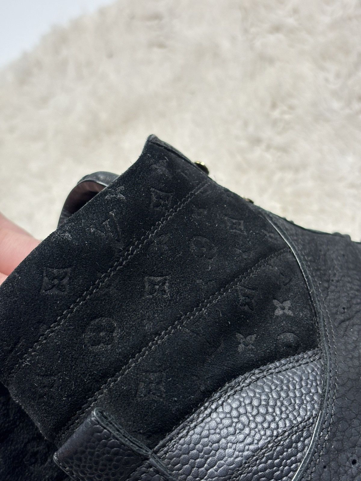 Louis Vuitton Louis Vuitton Leather Suede Cliff Top Wedge Sneakers Rare Size US 8 / IT 38 - 7 Thumbnail