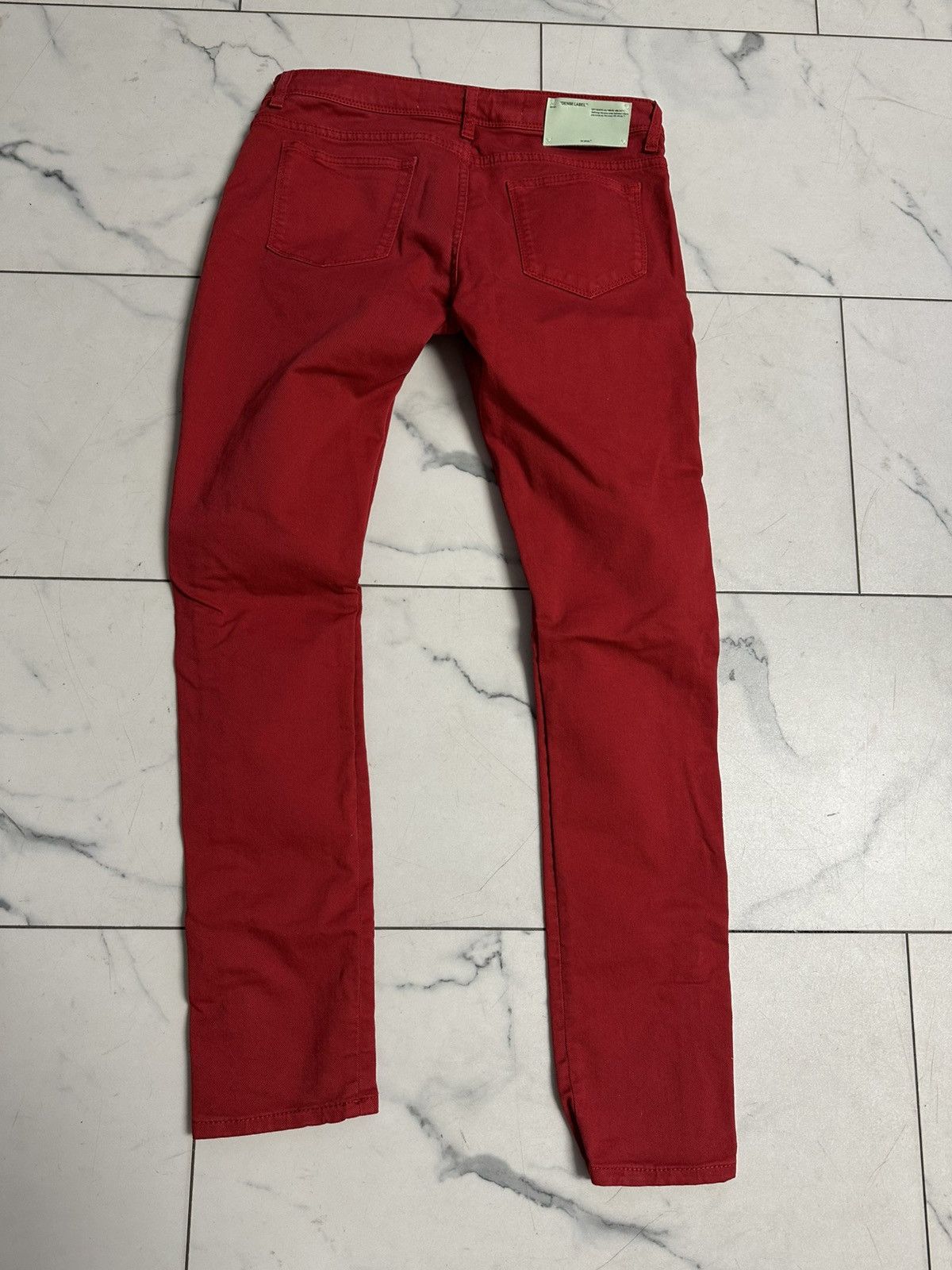 Off-White Off-White Industrial Red Denim Size US 28 / EU 44 - 2 Thumbnail