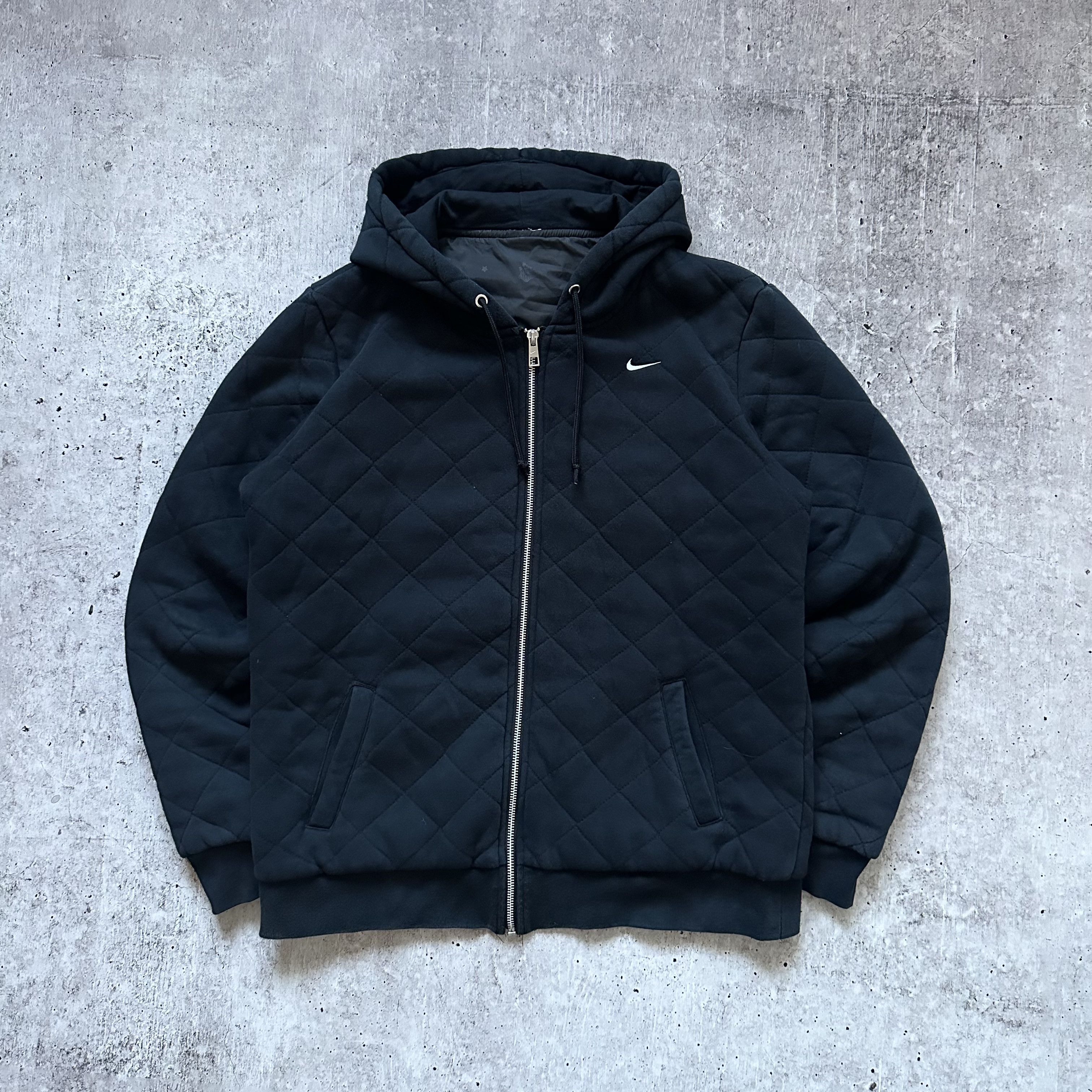 Nike × Vintage Nike y2k Hoodie Style Jacket Vintage Boxy Quilted blank Size US S / EU 44-46 / 1 - 1 Thumbnail
