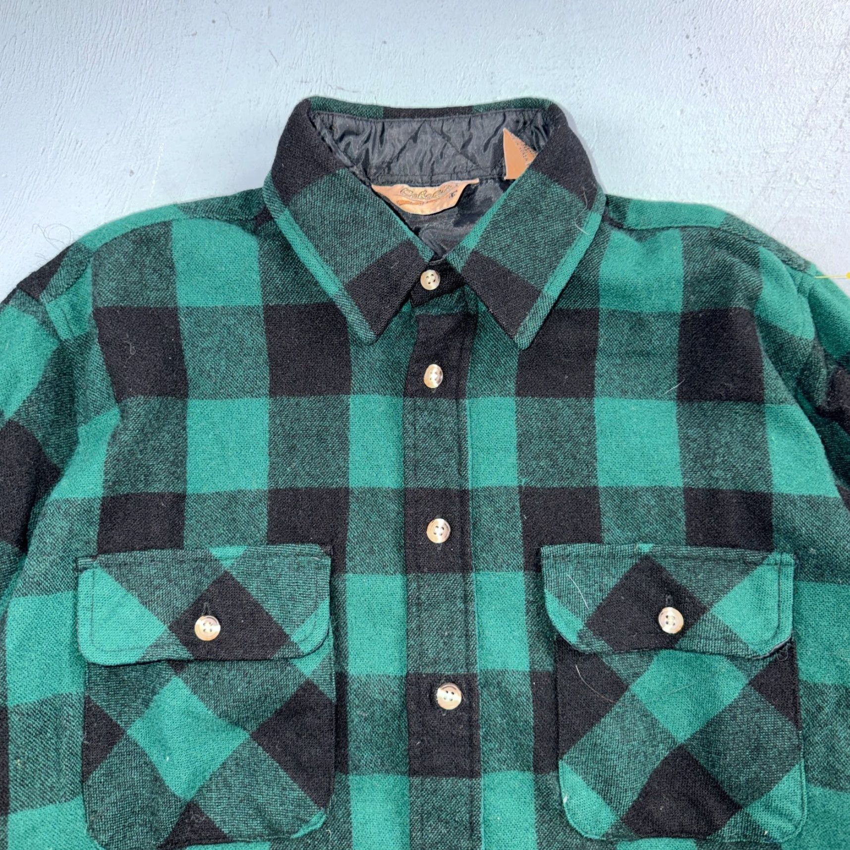 Vintage VTG Cabela's Shirt Mens M Buffalo Plaid Wool Blend Flannel Workwear Logger Green Size US M / EU 48-50 / 2 - 2 Thumbnail