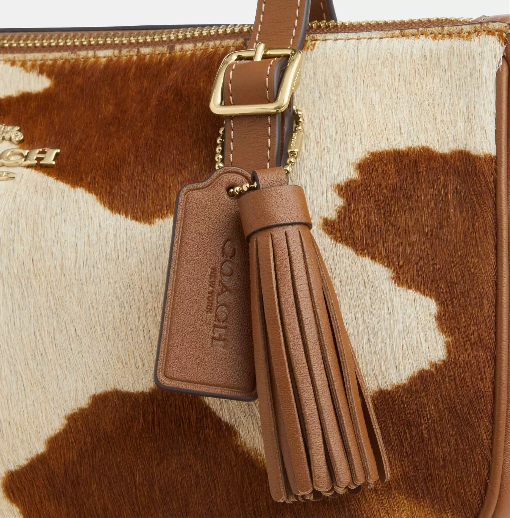 Coach Asher Shoulder Bag In Haircalf With Cow Print CDW46 Size ONE SIZE - 9 Thumbnail