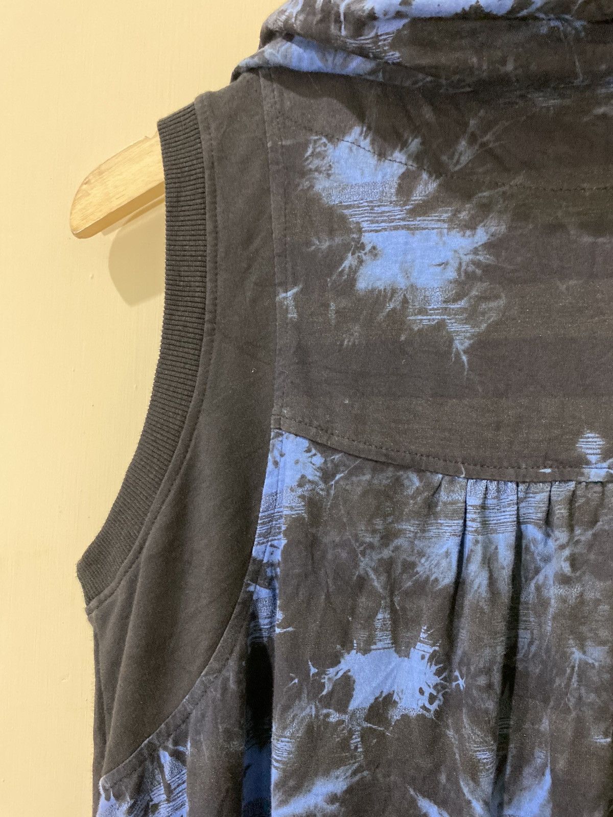 Japanese Brand Japanese GOA Style Blue Dark Gothic Sleeveless Hoodie Size US M / EU 48-50 / 2 - 13 Thumbnail