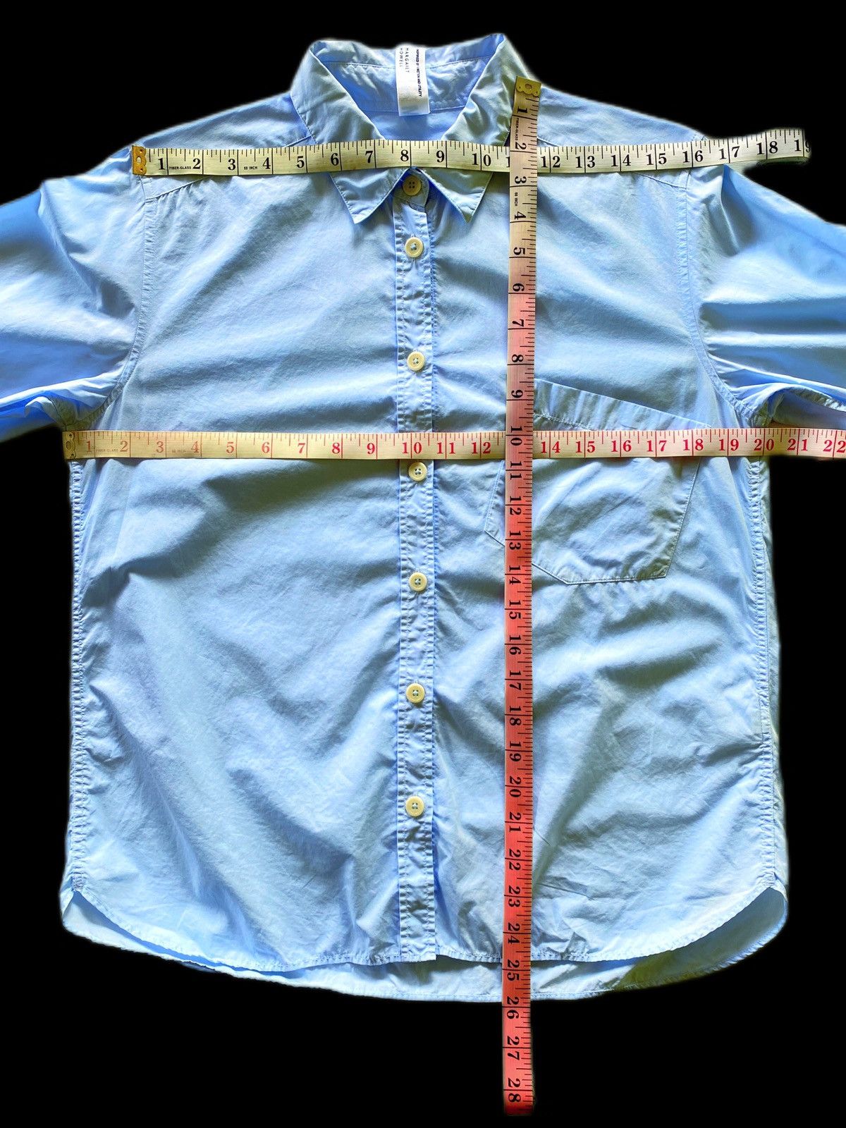 Margaret Howell Vintage Margaret Howell Boxy Military Chambray Shirt Size US M / EU 48-50 / 2 - 6 Thumbnail