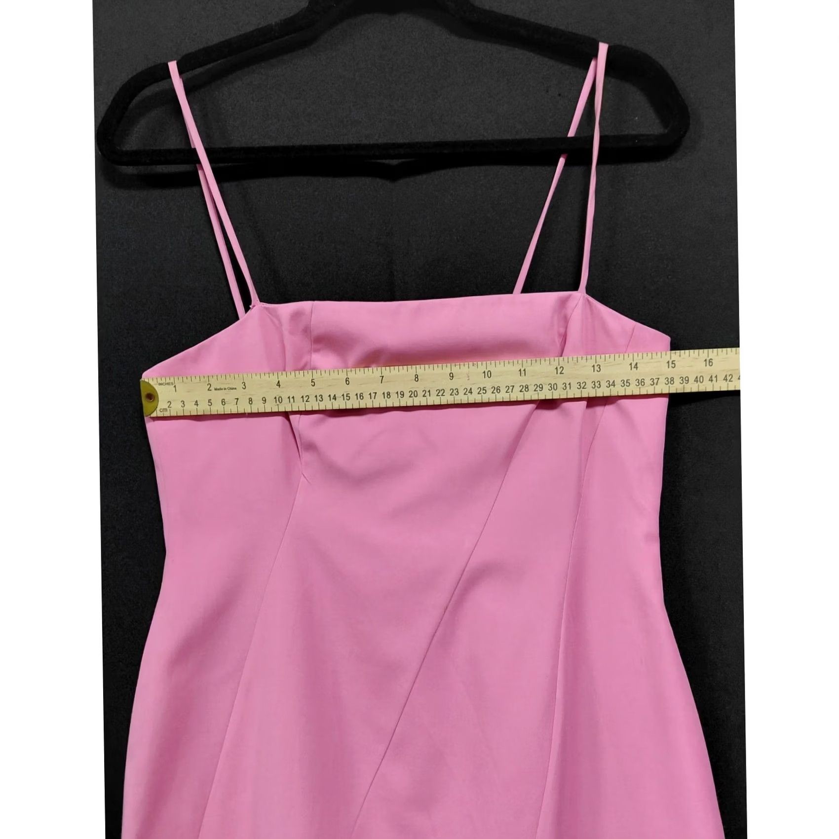 Bcbgmaxazria BCBG MAXAZRIA Pink Spaghetti Strap Dress Solid Knee Length Women Size 6 Size M / US 6-8 / IT 42-44 - 5 Thumbnail