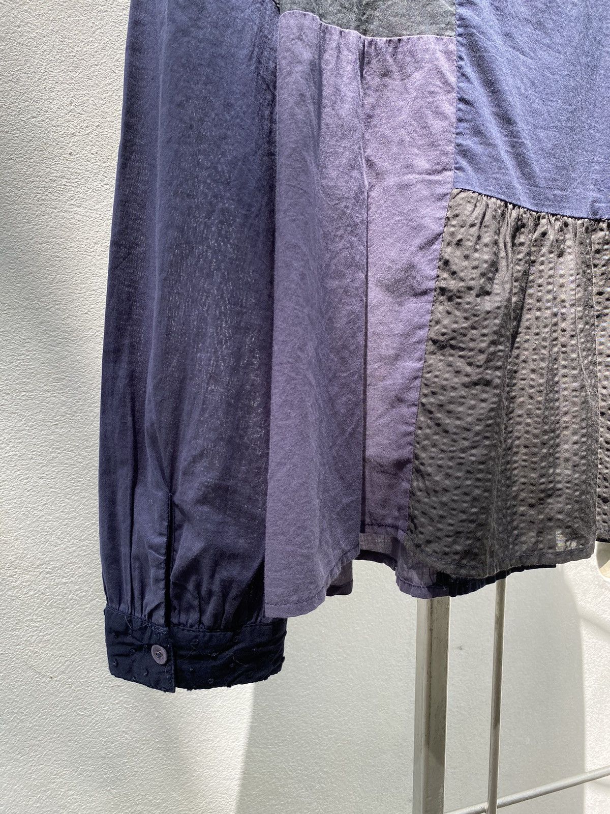 Designer × Japanese Brand l'atelier du savon Patchwork Navy and Beige Blouse Size M / US 6-8 / IT 42-44 - 13 Thumbnail