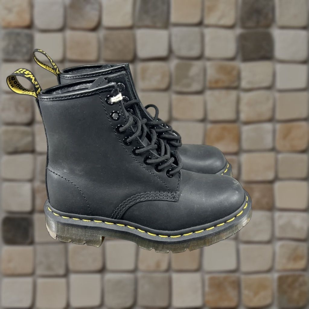 Martens 1460 Work Boots Womens Size Slip Resistant Black Leather