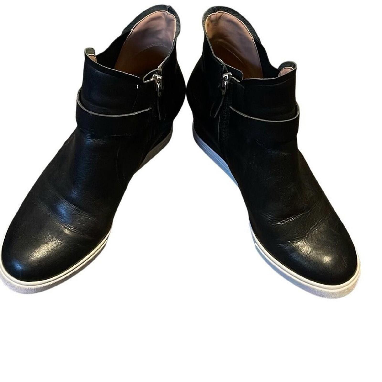 Polo Ralph Lauren L Paulo leather wedge booties 9.5 Size US 9.5 / IT 39.5 - 3 Thumbnail