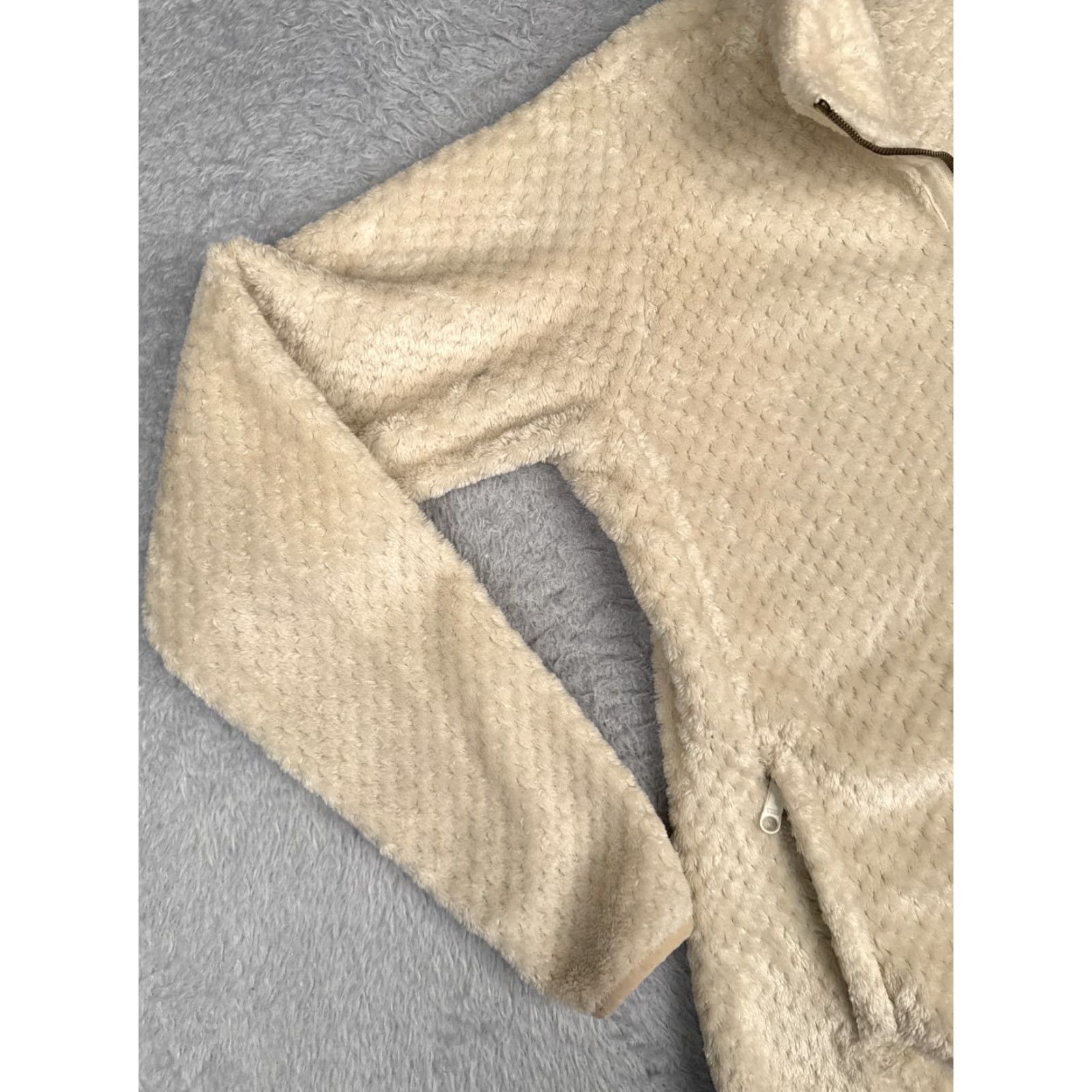Vintage Columbia Jacket Women Small Ivory Full Zip Fleece Lightweight Outdoor Hiking Regular Fit Pocket Size S / US 4 / IT 40 - 4 Thumbnail