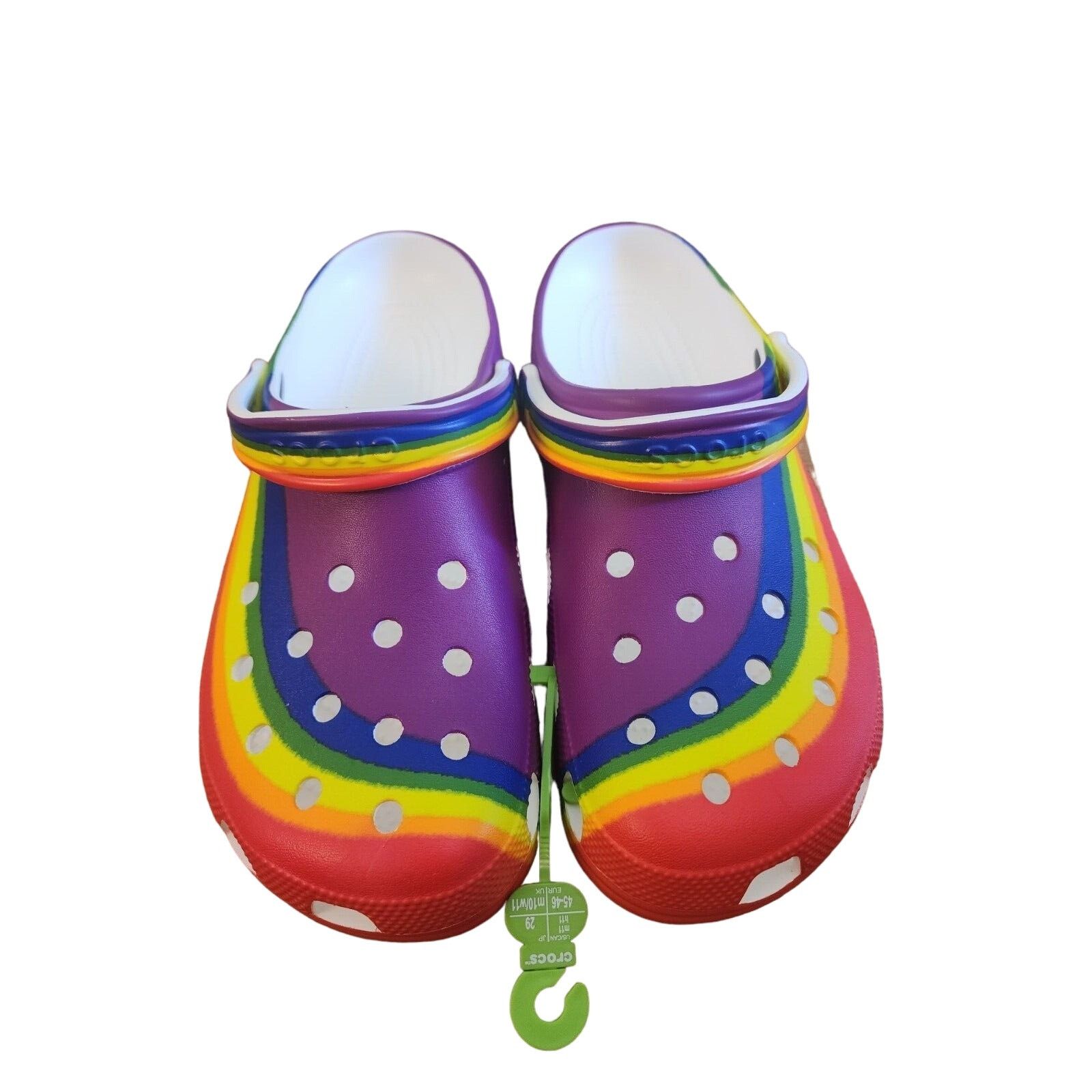 Crocs Crocs Classic Rainbow Dye Clog M11/W13 Pride Size US 11 / EU 44 - 1 Thumbnail