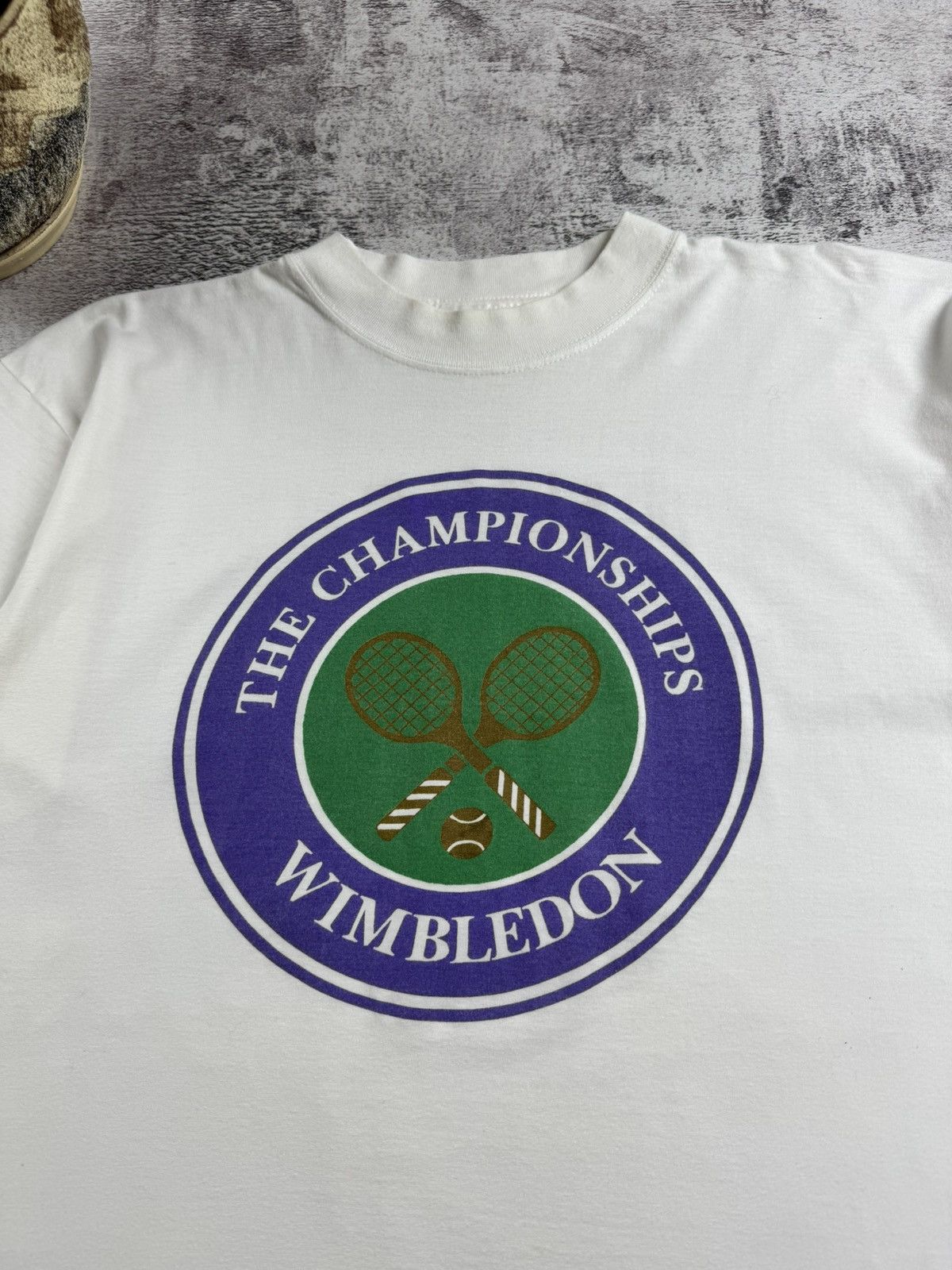 Vintage Tim Henman Team Wimbledon Tennis 1990s RARE Jersey T Shirt Size US L / EU 52-54 / 3 - 8 Thumbnail