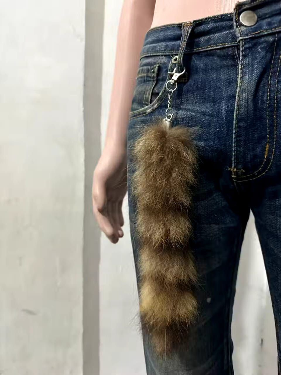 Handmade Faux Fur Accessories KeyChain / Key ring / Tail Design Size ONE SIZE - 1 Thumbnail