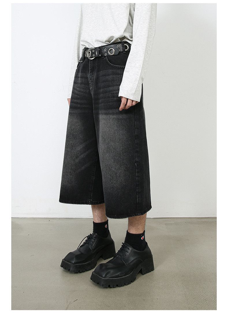 Japanese Brand × Vintage Japanese retro distressed loose denim shorts Size US 32 / EU 48 - 3 Thumbnail