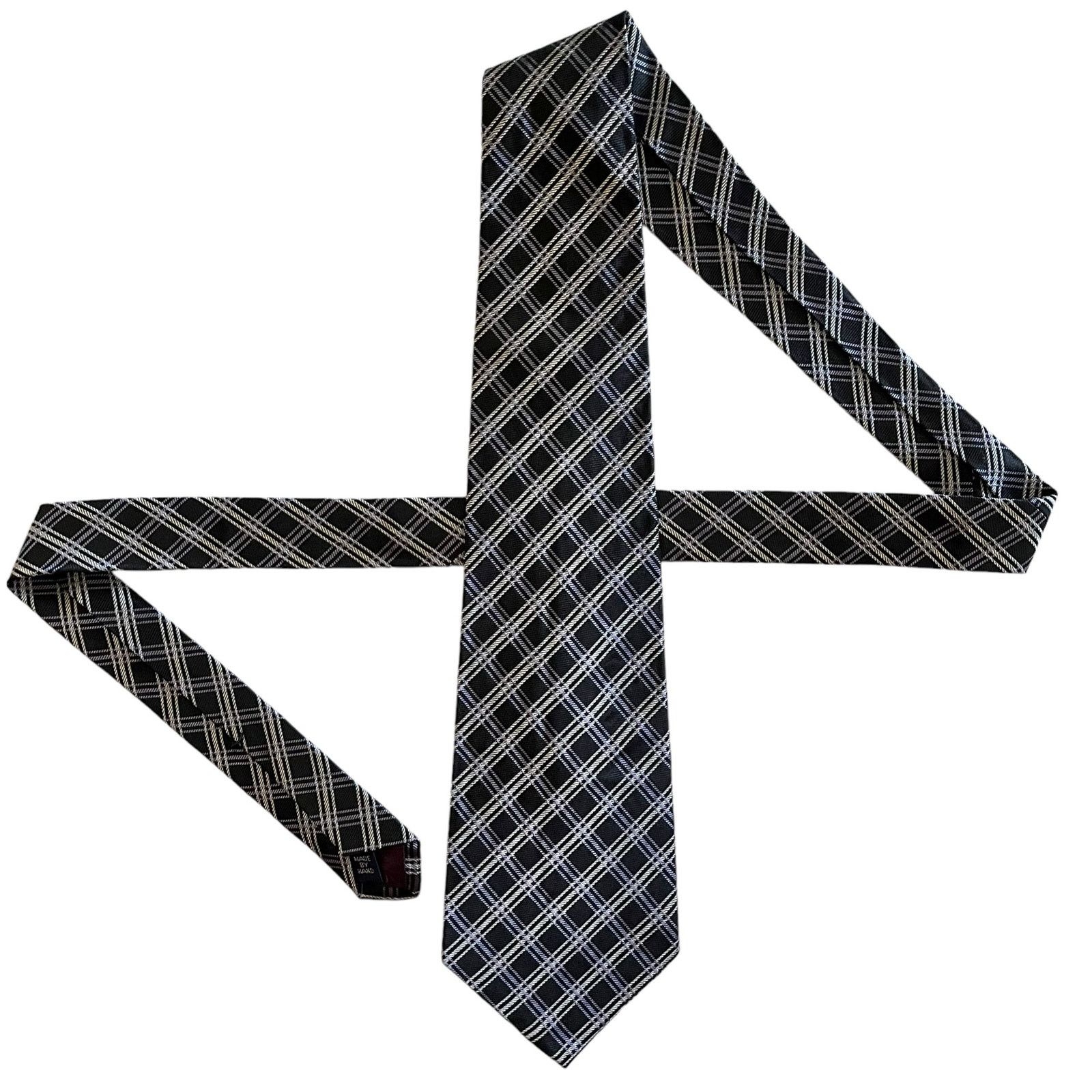 Polo Ralph Lauren × Vintage Polo Ralph Lauren Vintage Jacquard Plaid Check Wide Silk Tie Size ONE SIZE - 2 Thumbnail