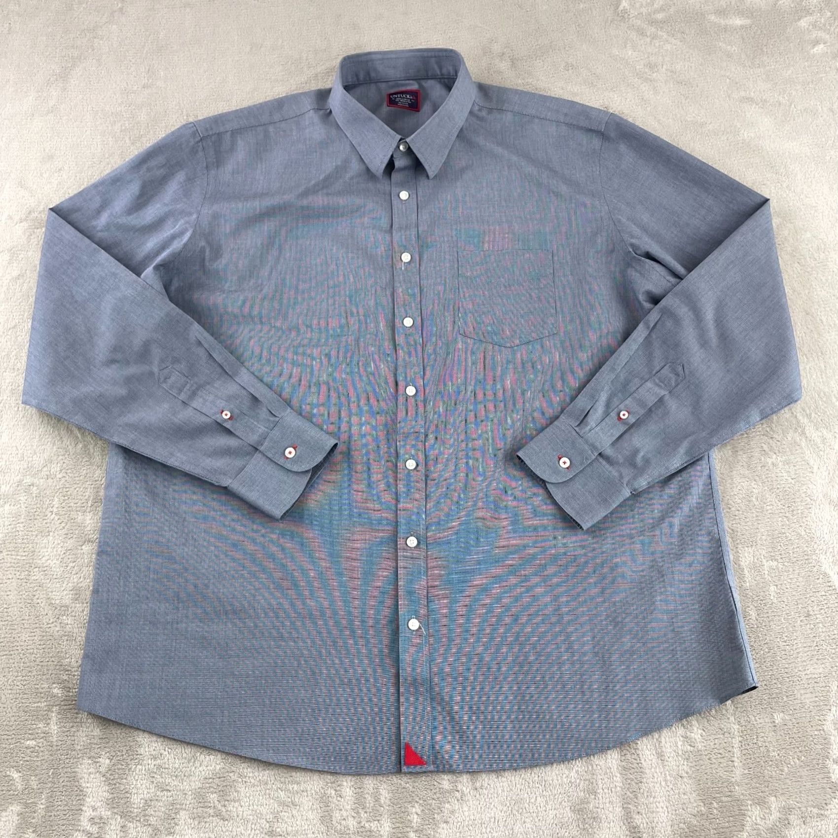 UNTUCKit UNTUCKit Shirt Men 3XLT Tall Blue Wrinkle Free Long Sleeve Preppy Office NWOT Size US XXL / EU 58 / 5 - 3 Thumbnail