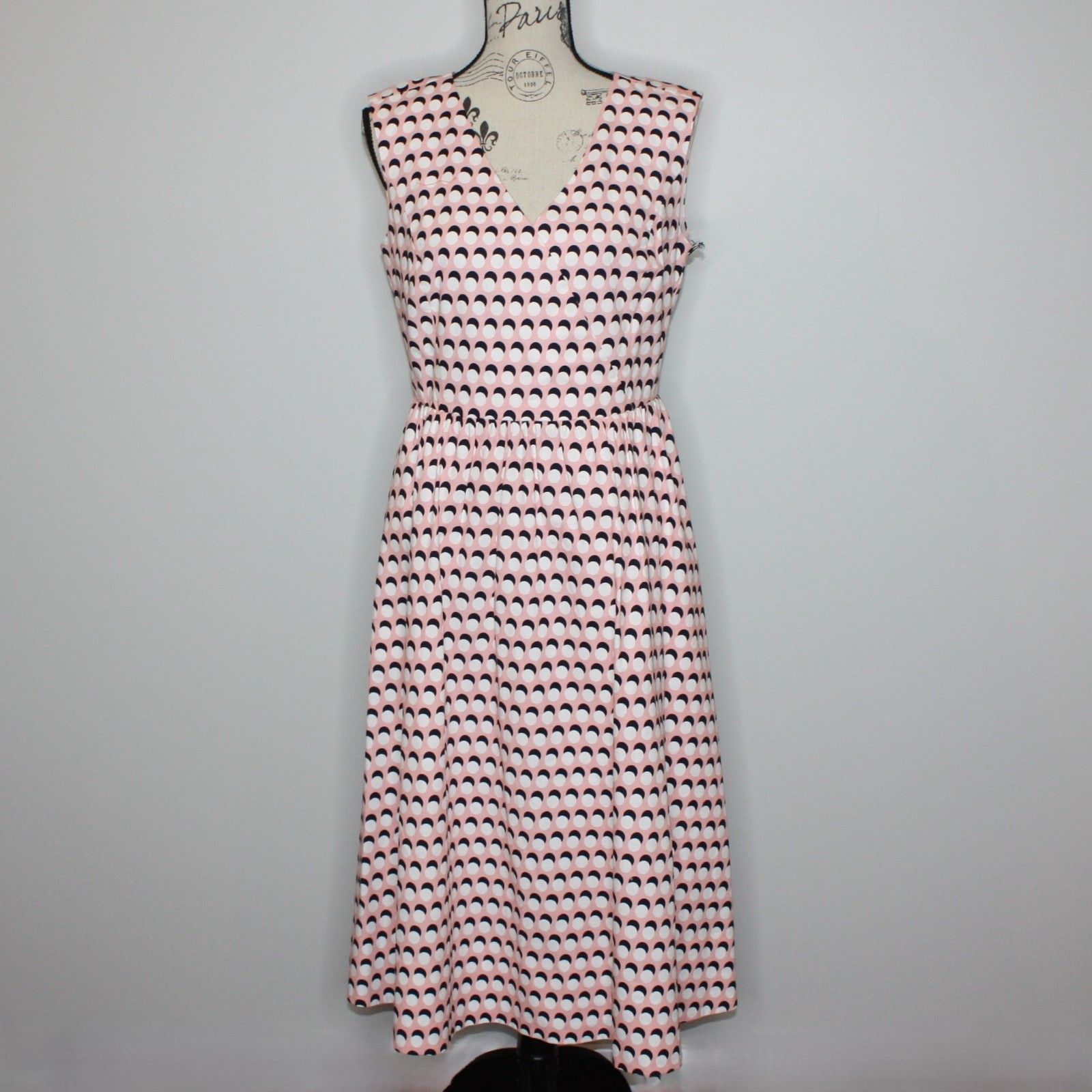1901 Light Pink with Polka Dot A-line Dress in size Medium NWT Size M / US 6-8 / IT 42-44 - 8 Thumbnail