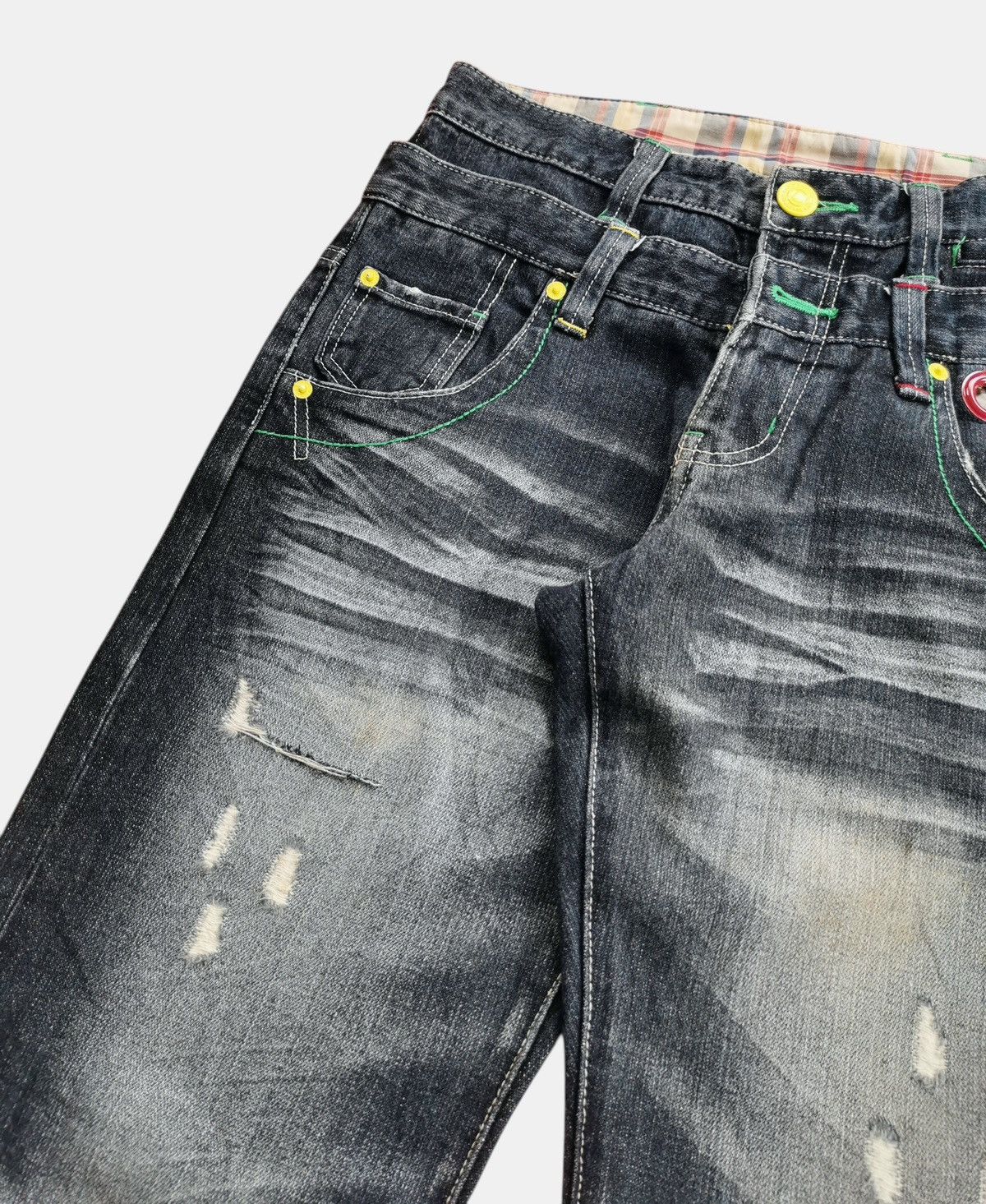 Kapital Distressed Black Denim Jeans Style Kapital Jeans Size US 30 / EU 46 - 7 Thumbnail