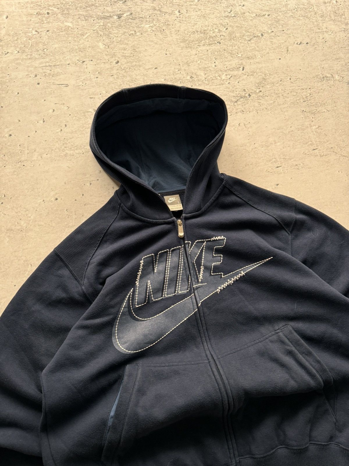 Nike × Vintage NIKE VINTAGE CENTER LOGO OVERSIZE BOXY ZIP HOODIE Size US L / EU 52-54 / 3 - 4 Thumbnail