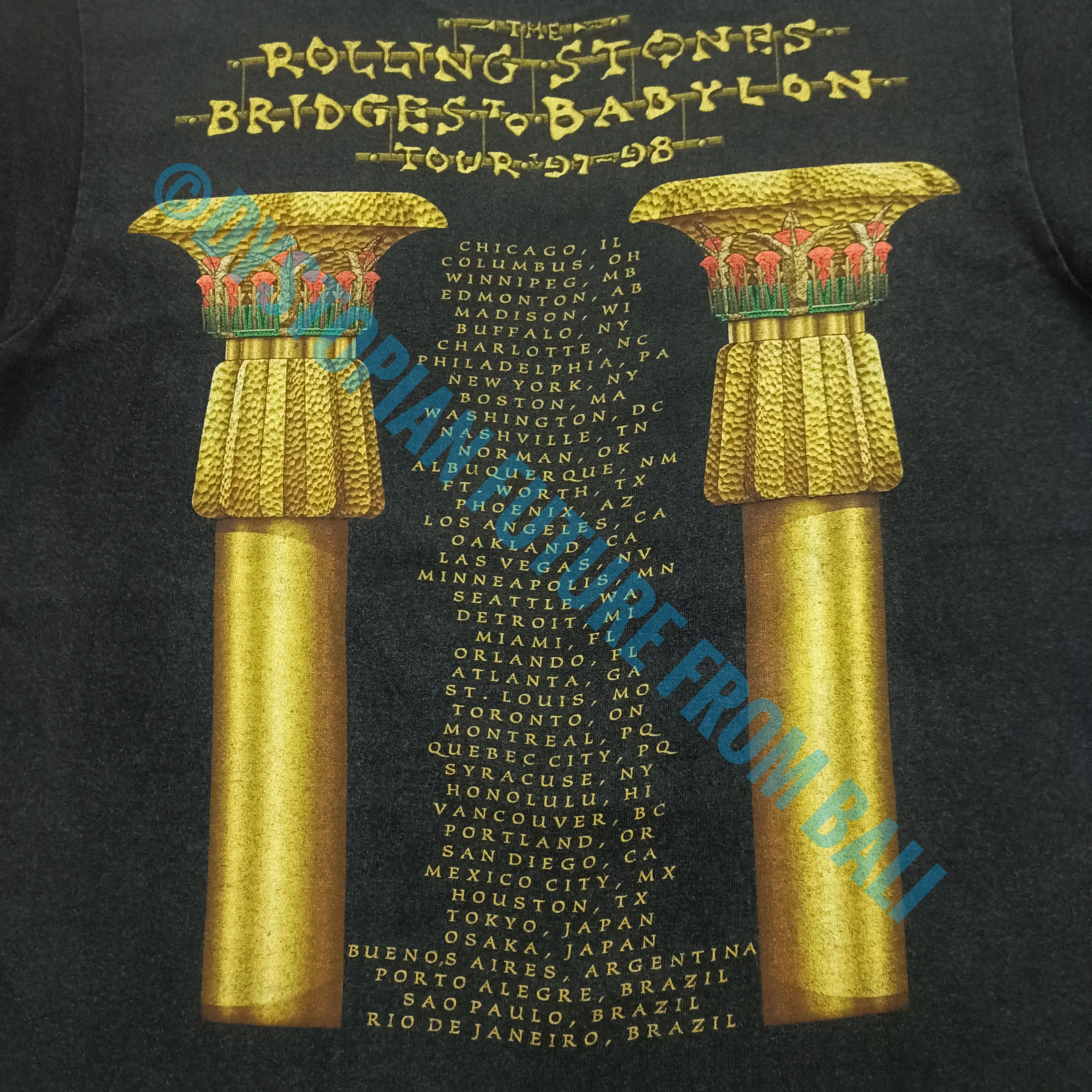 The Rolling Stones Vintage 1997 Rolling Stones - Bridges To Babylon Tour Tshirt Size US M / EU 48-50 / 2 - 5 Thumbnail