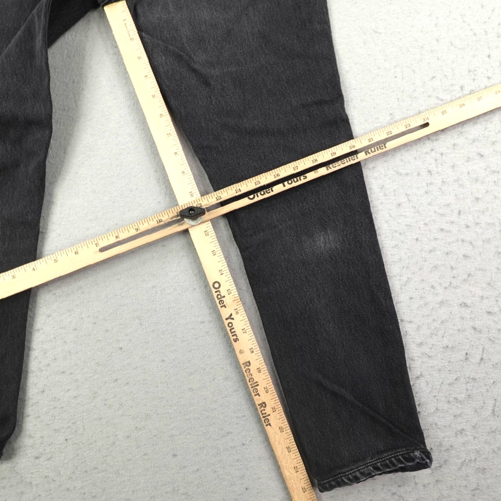 RE/DONE RE/DONE Jeans Womens 26 Black Denim Button Fly High Rise Straight Leg Size 26" / US 2 / IT 38 - 7 Thumbnail