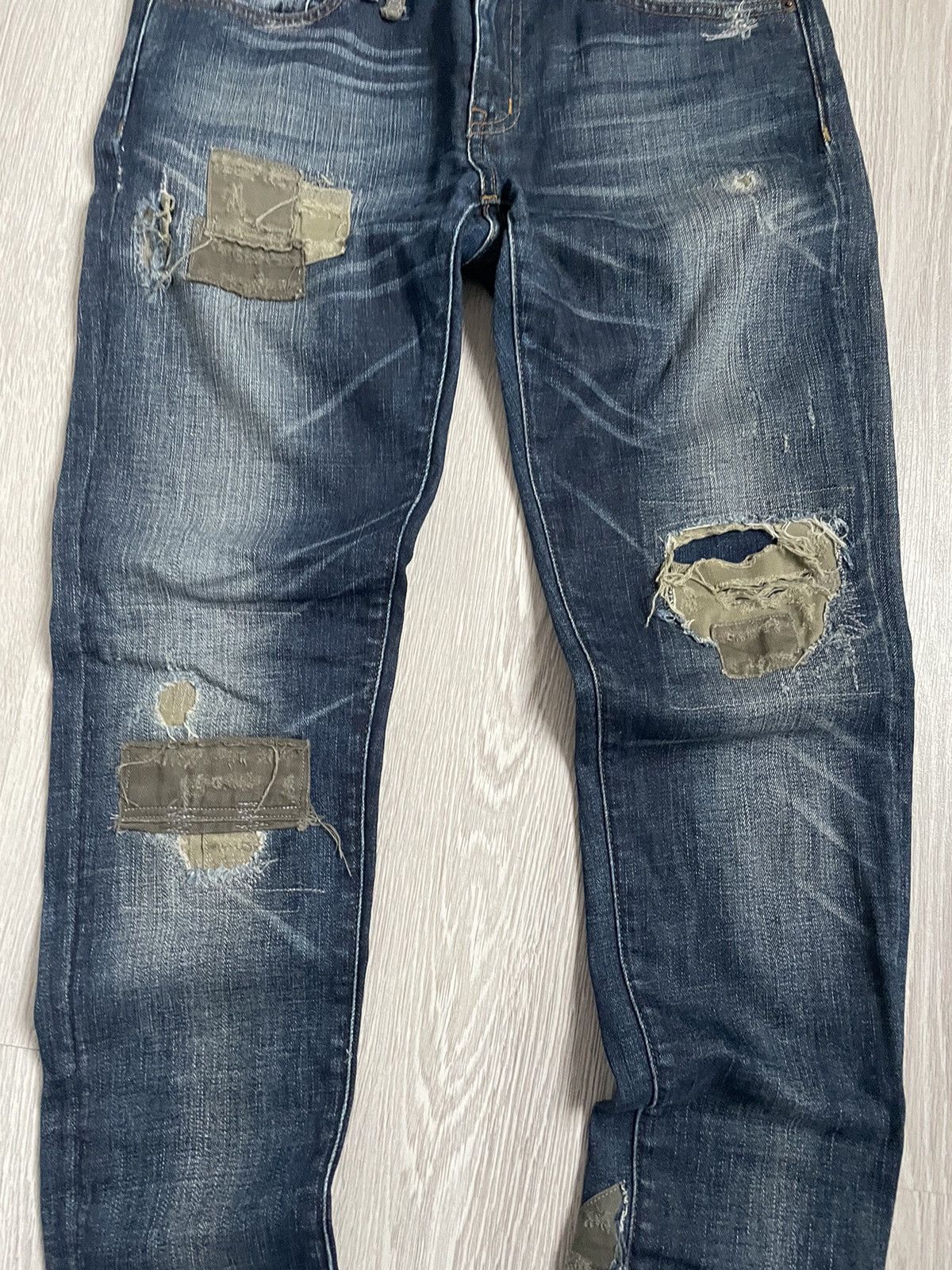 Denim & Supply Ralph Lauren Rare💥 Patchwork Denim Supply Ralph Lauren Skinny Jeans Size US 31 - 2 Thumbnail