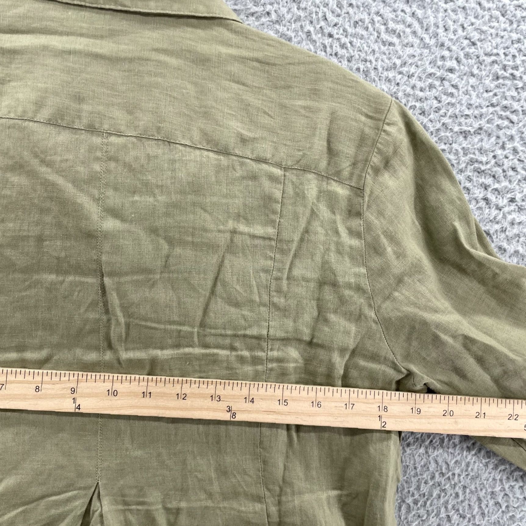 Soft Surroundings Soft Surroundings Linen Tunic Shirt Women Small Olive Coastal Boho Beach Olive Green Linen Tunic Shirt Women Small Beach Boho Chic 90s? Size L / US 10 / IT 46 - 4 Thumbnail