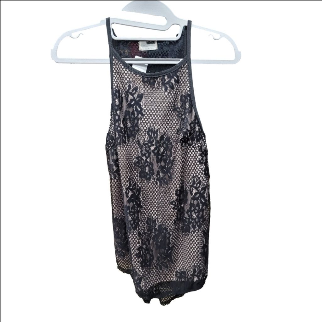 Other NWT Rumor Boutique Elegant Black Lace Tank Top Size S / US 4 / IT 40 - 1 Thumbnail