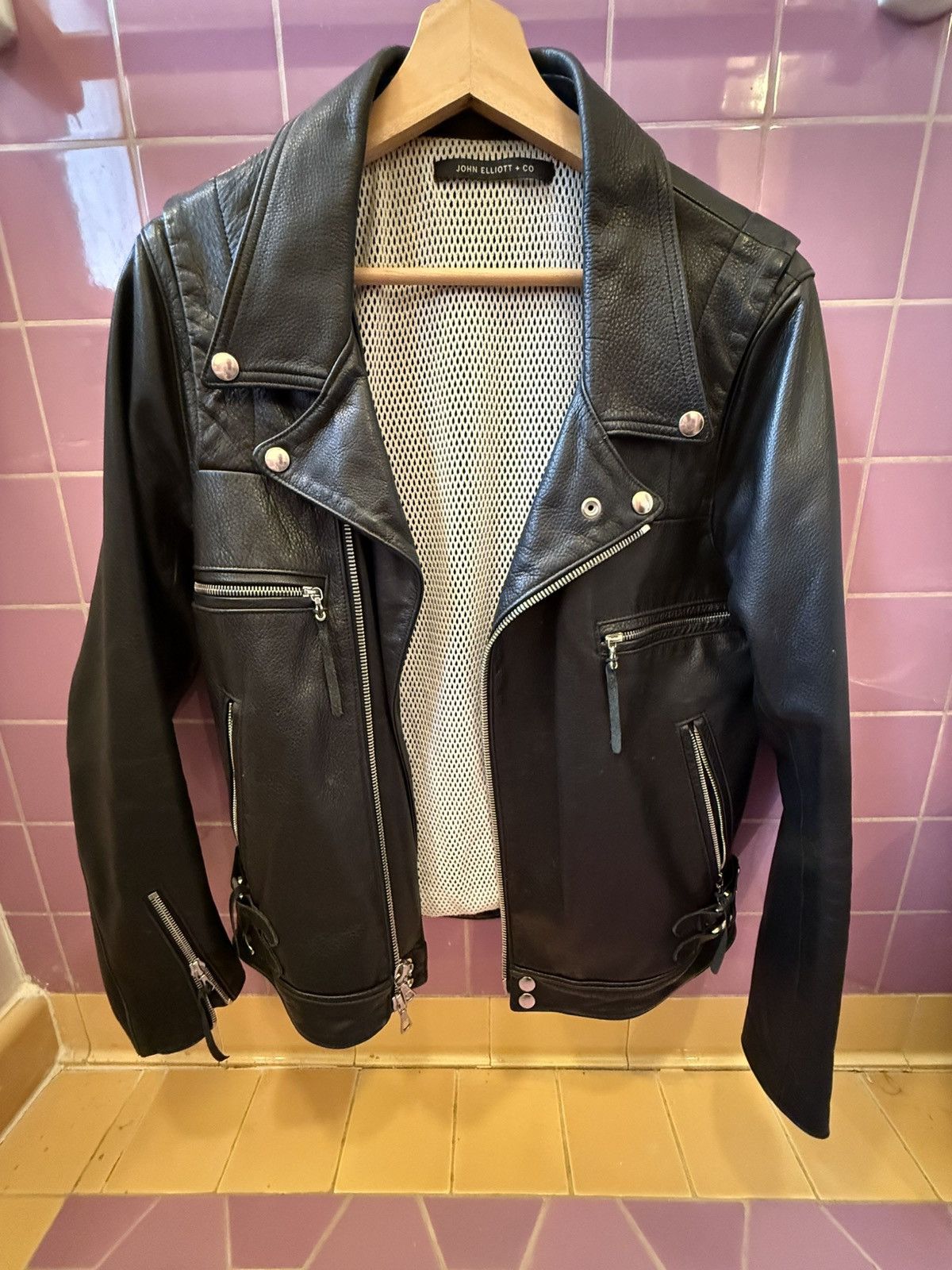 John Elliot leather moto jacket