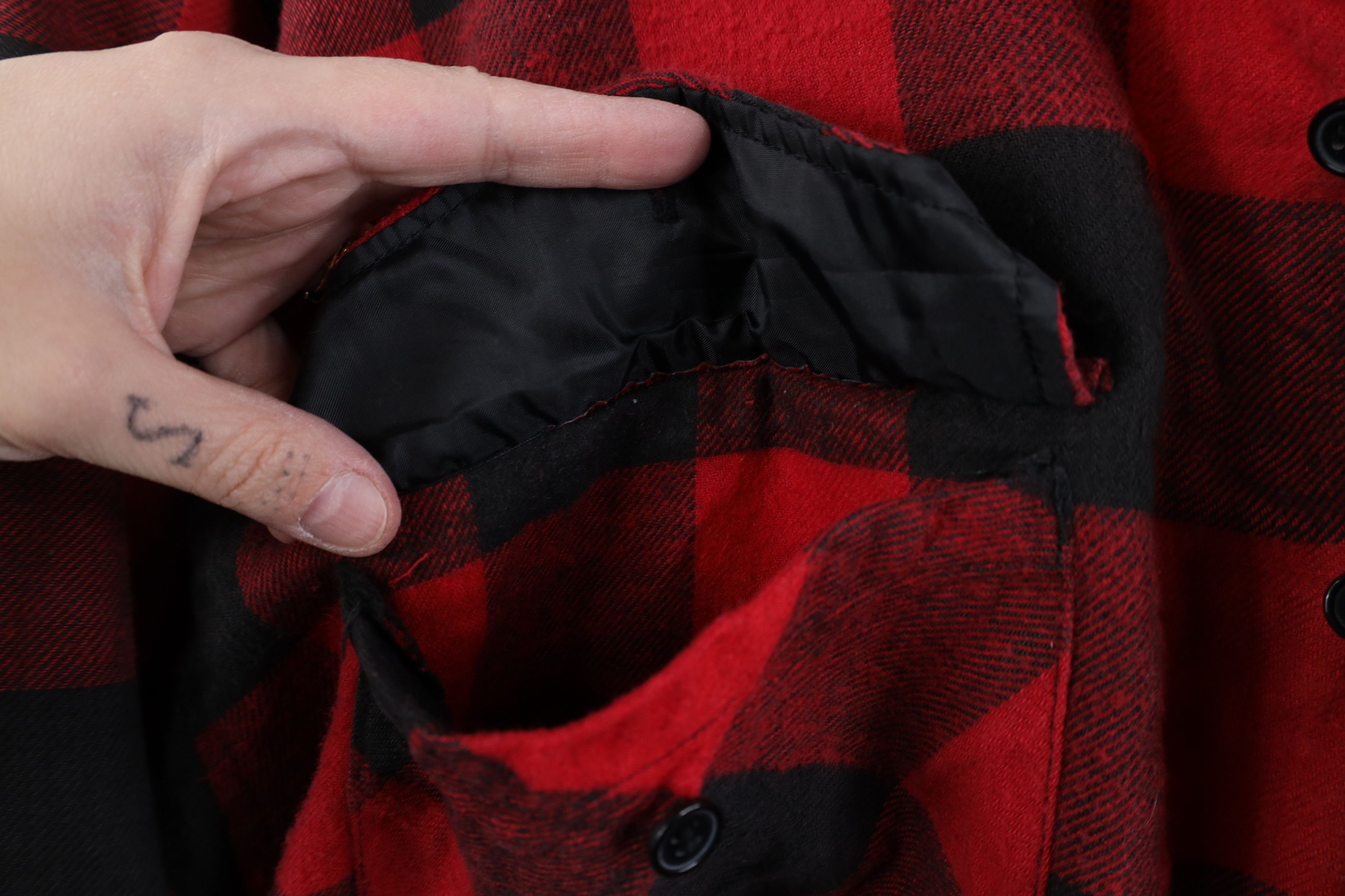 Vintage Vintage 90s Streetwear Quilted Flannel Shirt Jacket Plaid Size US XXL / EU 58 / 5 - 5 Thumbnail