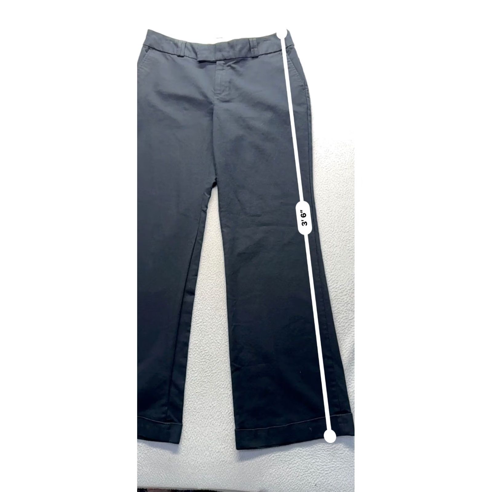 Banana Republic Banana Republic Pants Wide-Leg Navy Size 10 Regular Women Dress Pants Cotton Spandex Machine Washable Front Zip Pockets Vintage No Size 32" / US 10 / IT 46 - 6 Thumbnail