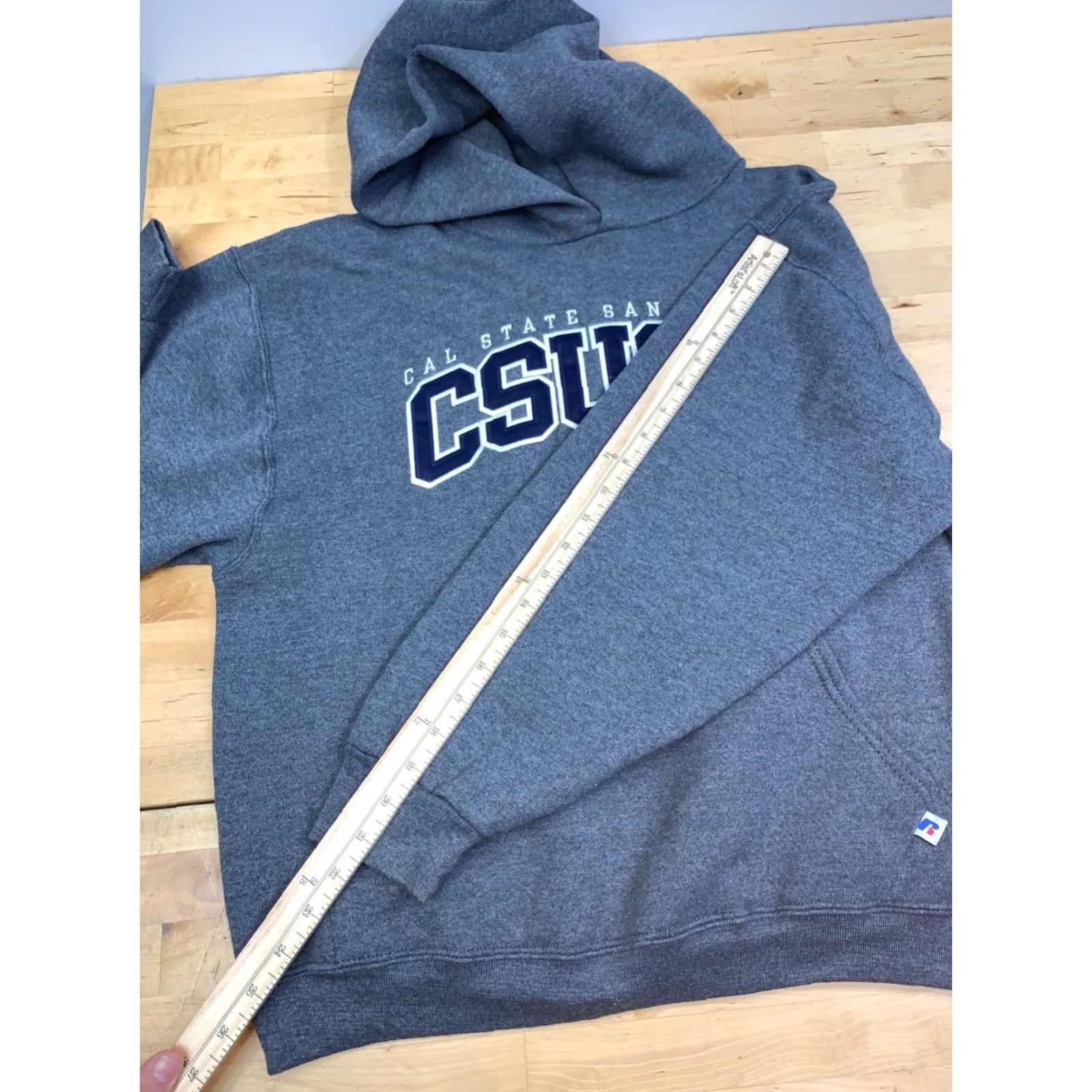 Vintage Russell Hoodie Men M Gray Cal State San Marcos University Pullover Sweatshirt Regular Crew Neck Size US M / EU 48-50 / 2 - 6 Thumbnail