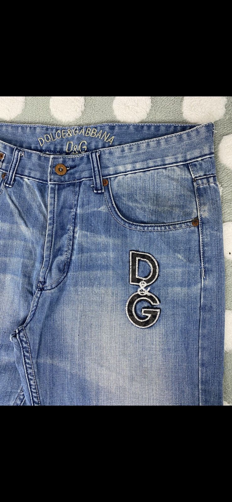 Dolce & Gabbana VINTAGE Y2K-era DOLCE &GABBANA JEANS BUTTONFLY Size US 34 / EU 50 - 9 Thumbnail