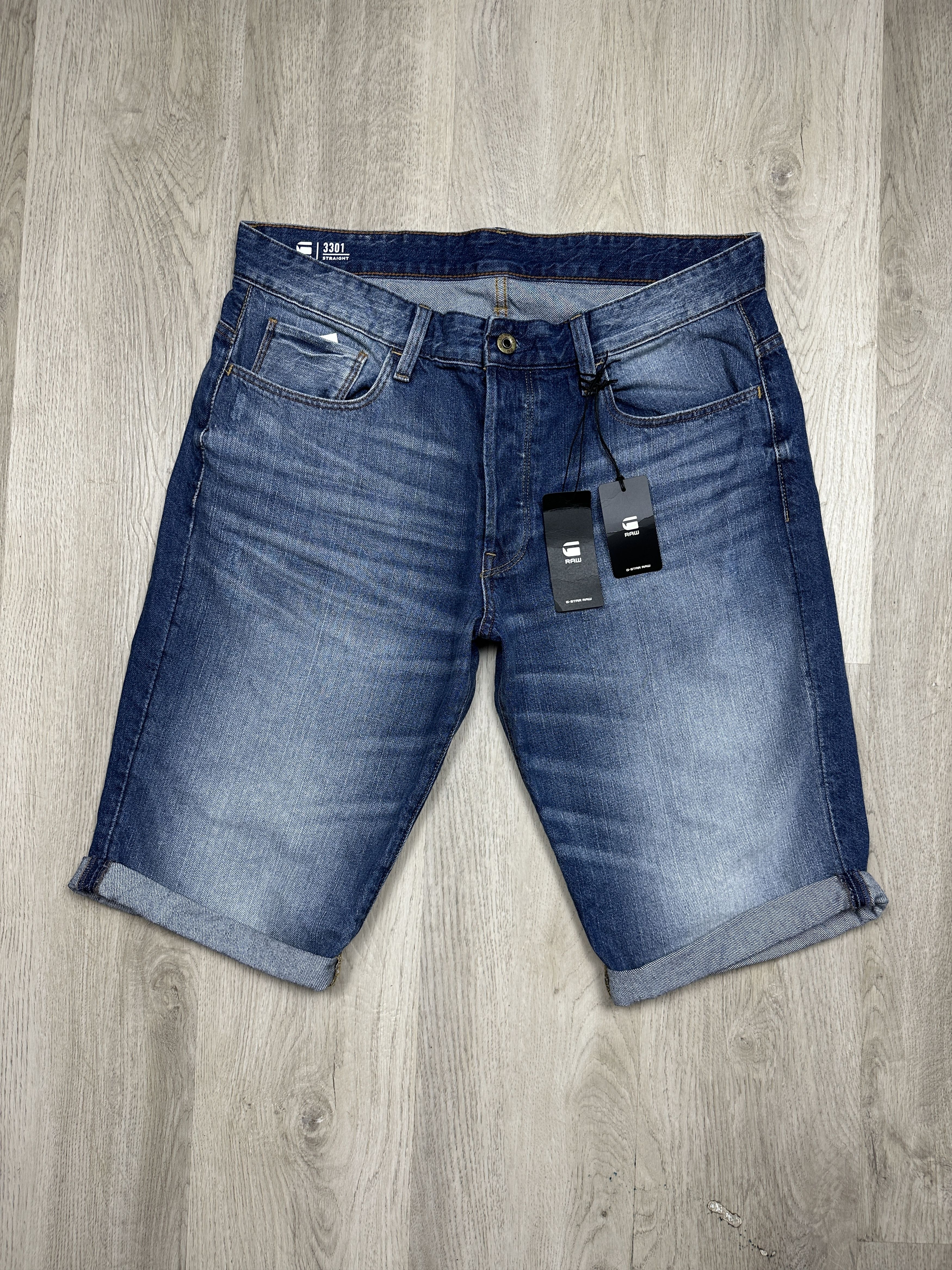 NEW G Star Raw Mens 3301 Denim Shorts