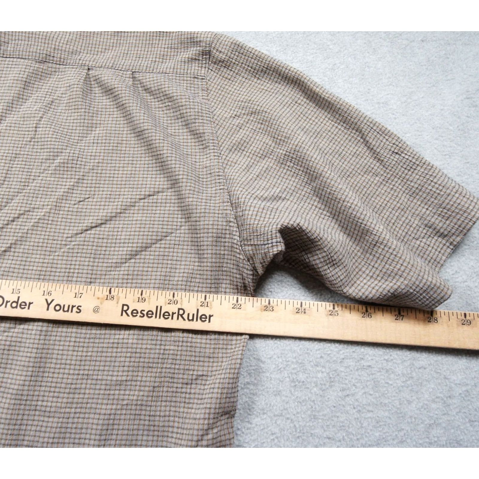 Ermenegildo Zegna Ermenegildo Zegna Shirt Mens Small Gray Button Down Short Sleeve Textured Italy Size US S / EU 44-46 / 1 - 7 Thumbnail