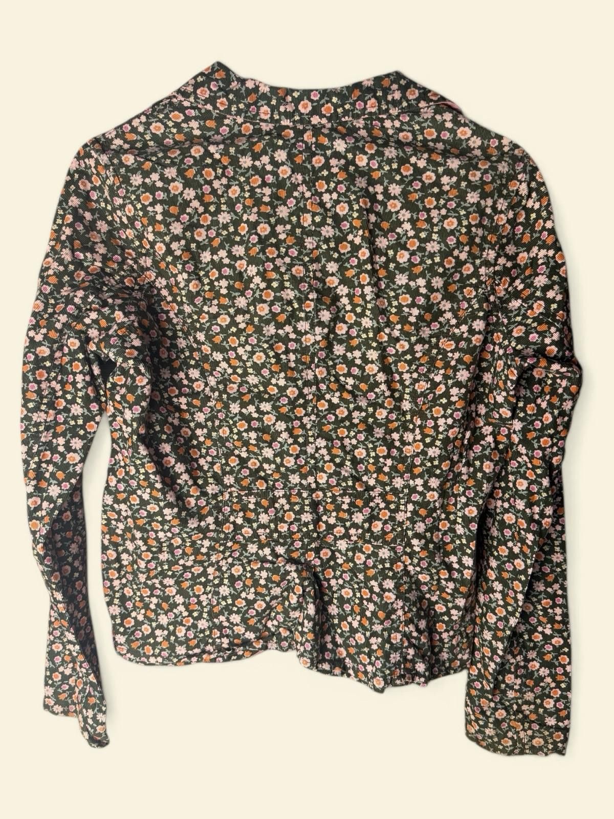 Mossimo Mossimo Women M Floral Corduroy Blazer Jacket Size 38R - 3 Thumbnail