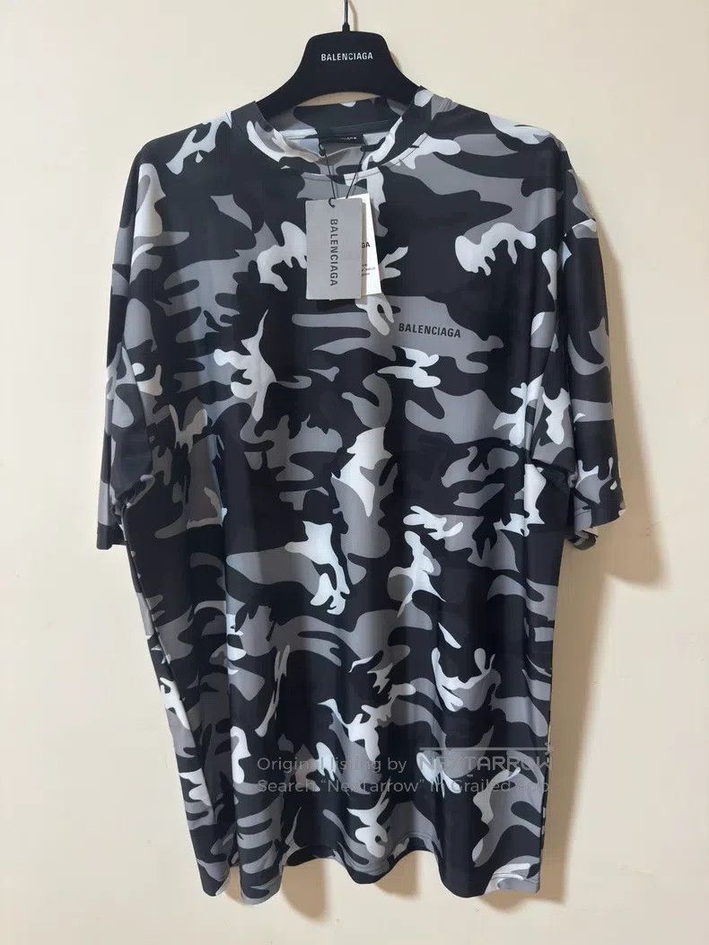 Balenciaga Camouflage quick-drying eco-friendly sports T-s