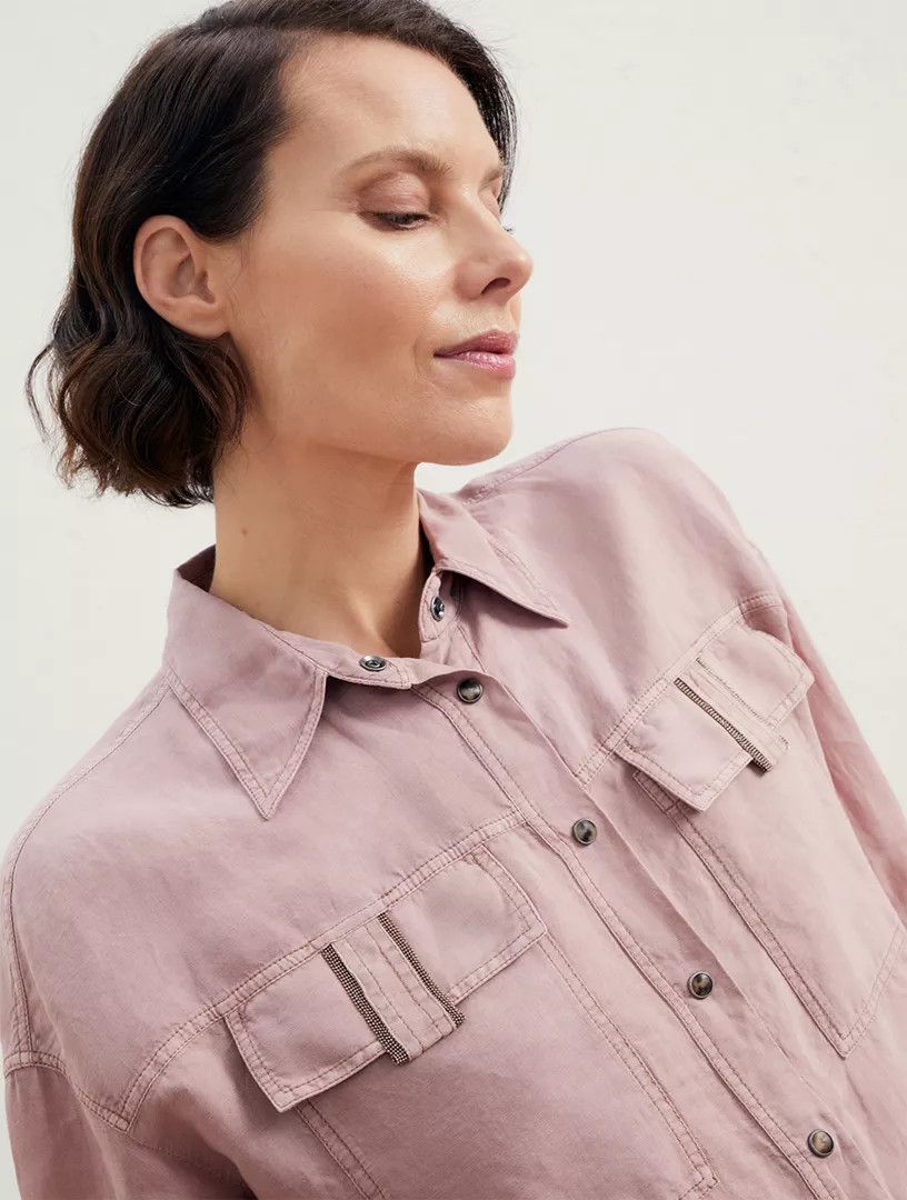 Brunello Cucinelli o1y0725 Shirt in Antique Rose Size XL / US 12-14 / IT 48-50 - 3 Thumbnail