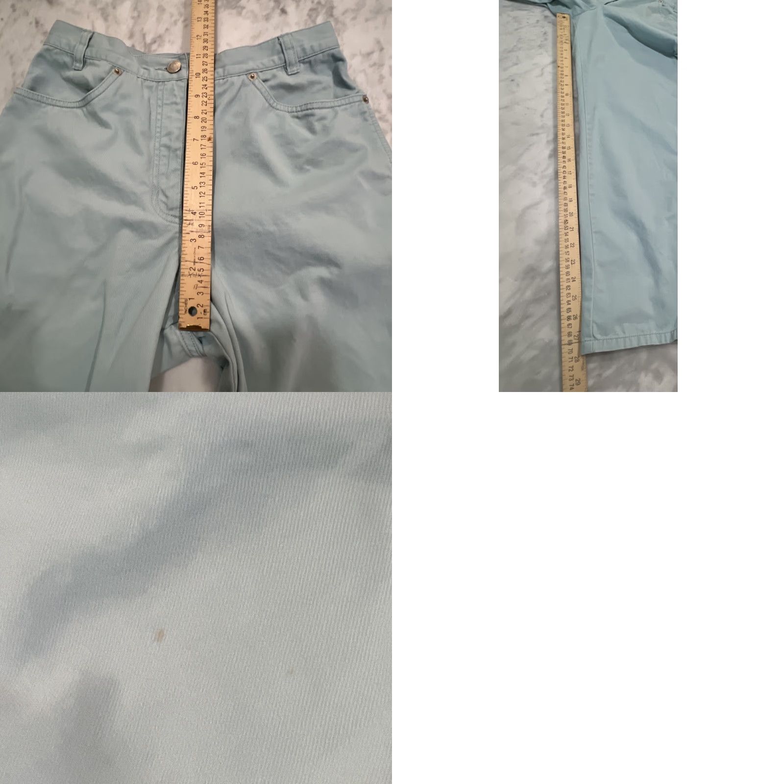 Pendleton Pendleton Women's Pants Size 6 Cotton Light Blue Ankle High Rise Zipper Button Office Dress Size 28" / US 6 / IT 42 - 8 Thumbnail