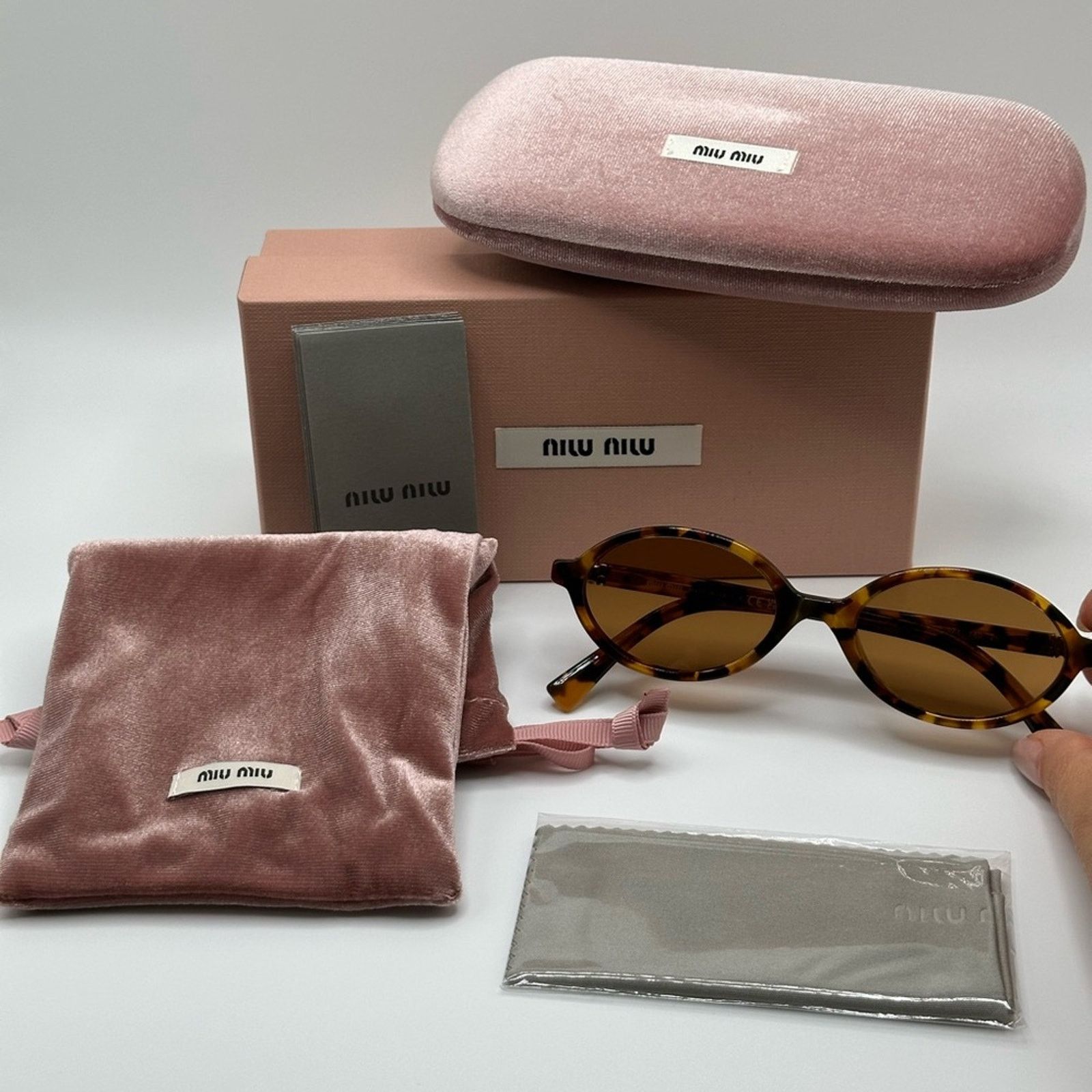Miu Miu NEW MIU MIU MU04ZS 19P2Z1 Light HavanaBrown Women Sunglasses Size ONE SIZE - 10 Thumbnail