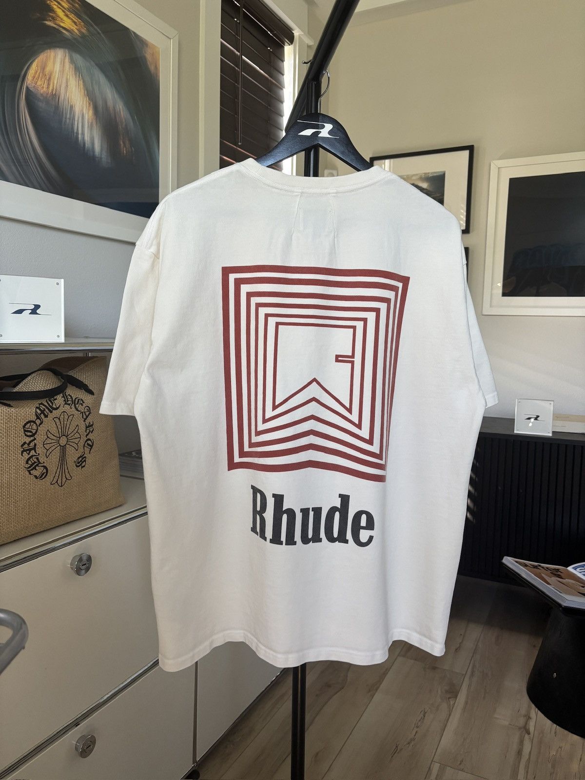 Rhude RHUDE RED REPEAT CHEVRON LOGO TEE Size US L / EU 52-54 / 3 - 1 Thumbnail