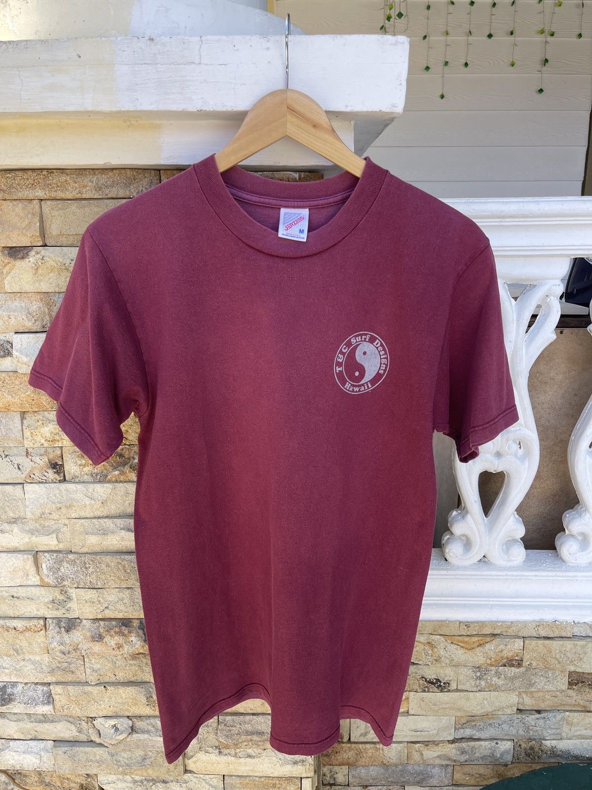 Vintage Last Drop🔥Vtg 90s T&C SURF Design Hawaii Sun Faded T Shirt Size US M / EU 48-50 / 2 - 2 Thumbnail