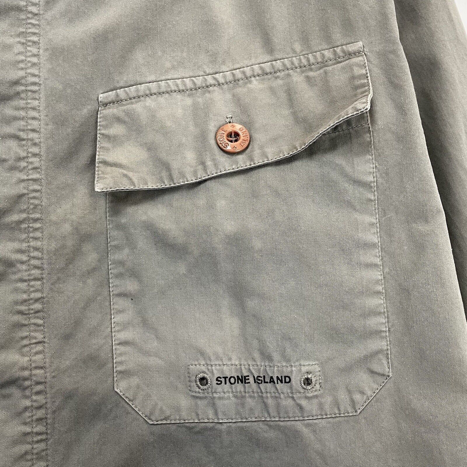 Stone Island Vintage Stone Island Button Down Shirt 2000 Men's Grey L Size US L / EU 52-54 / 3 - 2 Thumbnail