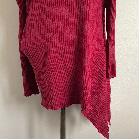 Marques'Almeida Marques Almeida Burgundy Ribbed Merino Wool Sweater - XS/S Size XS / US 0-2 / IT 36-38 - 5 Thumbnail