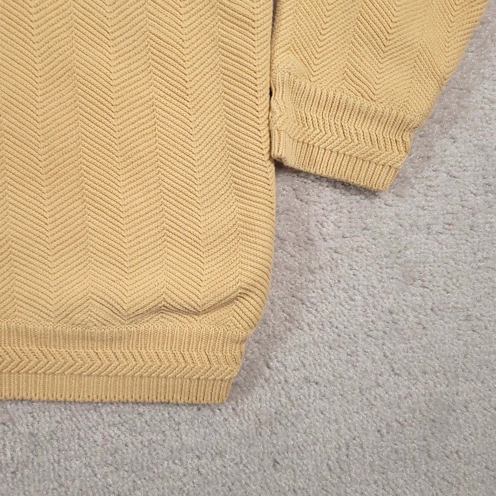 Chaps Chaps Ralph Lauren Sweater Mens Large Yellow Crest Emblem Cotton Knit Pullover Size US L / EU 52-54 / 3 - 5 Thumbnail