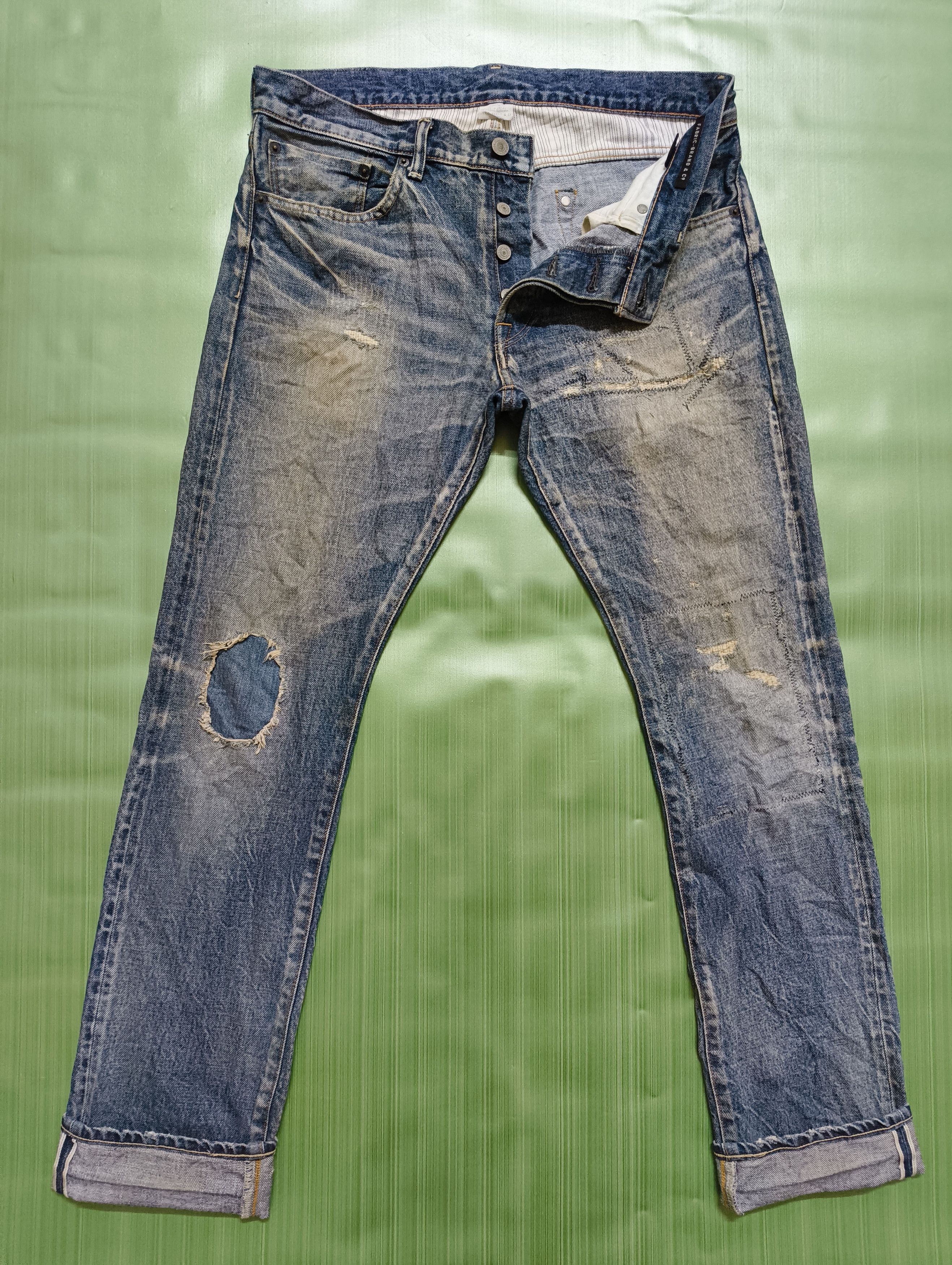 Fabric Brand & Co. FABRIC BRAND SELVEDGE DENIM DISTRESSED Size US 34 / EU 50 - 13 Thumbnail
