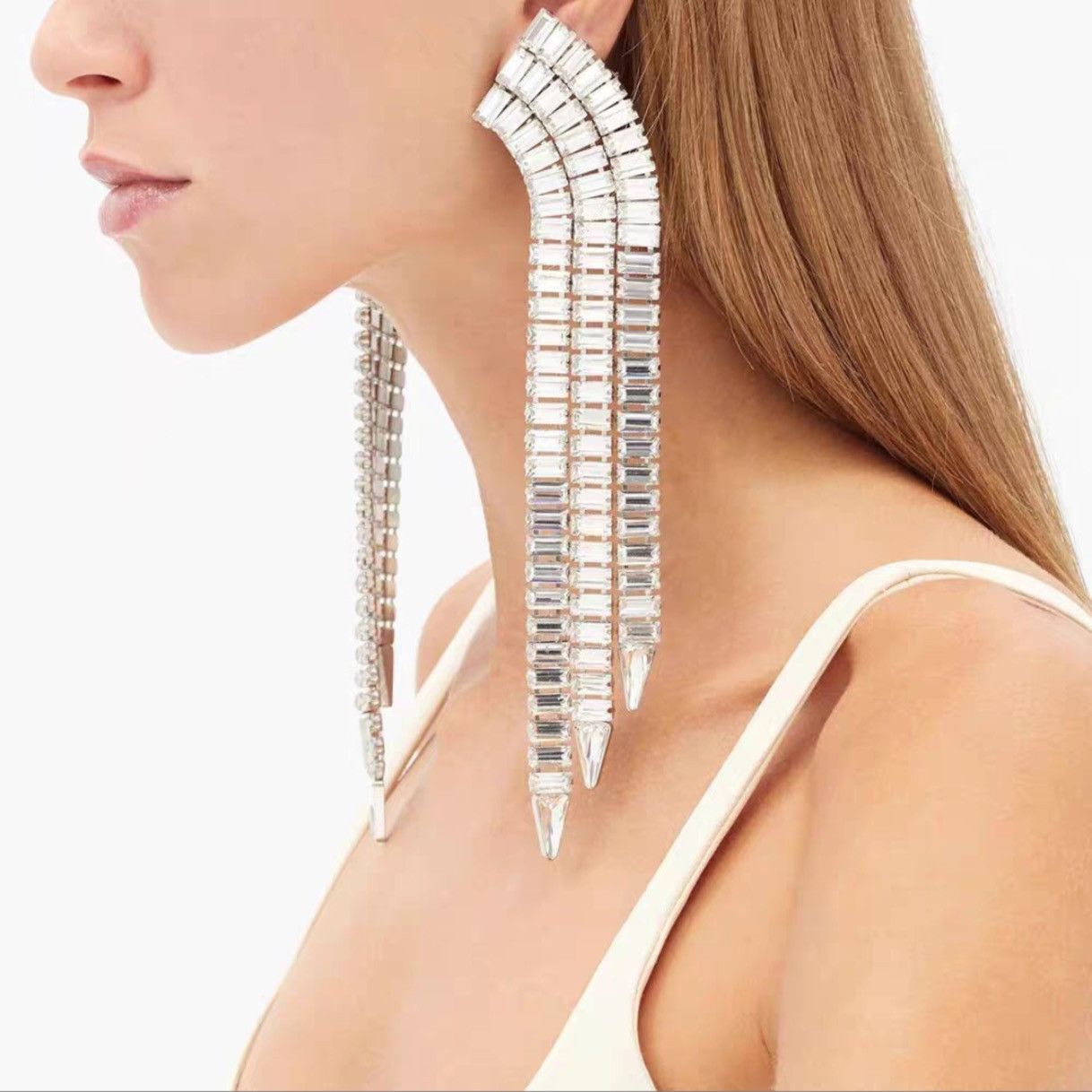 Gucci Gucci runway Crystal Embellished Clip-On Earrings Size ONE SIZE - 5 Thumbnail