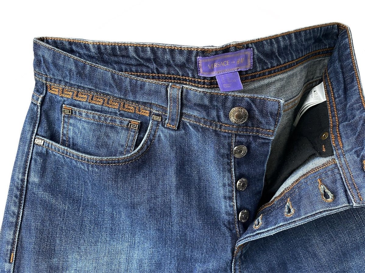 H&M × Versace Unisex Versace H&M 2012 Cruise Collection Washed Jeans Denim Size US 31 - 20 Thumbnail