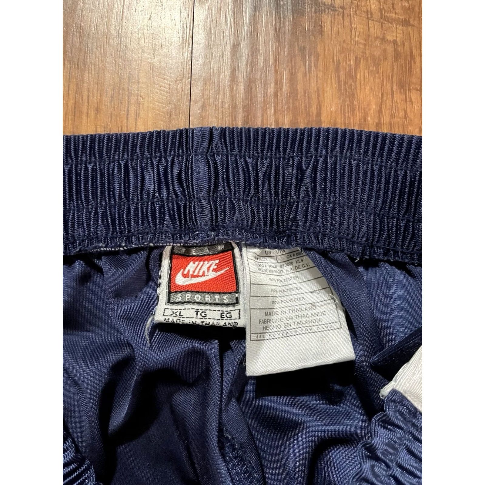 Nike Vtg Team Nike Basketball Snap Pants Blue White Button Break Away Size XL (F596) Size US 36 / EU 52 - 3 Thumbnail