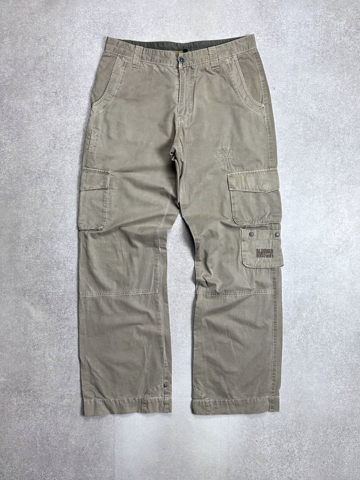 JNCO Green No Excess Wide Leg Cargo Pants - 32x 34 - 90s Size US 32 / EU 48 - 1 Thumbnail