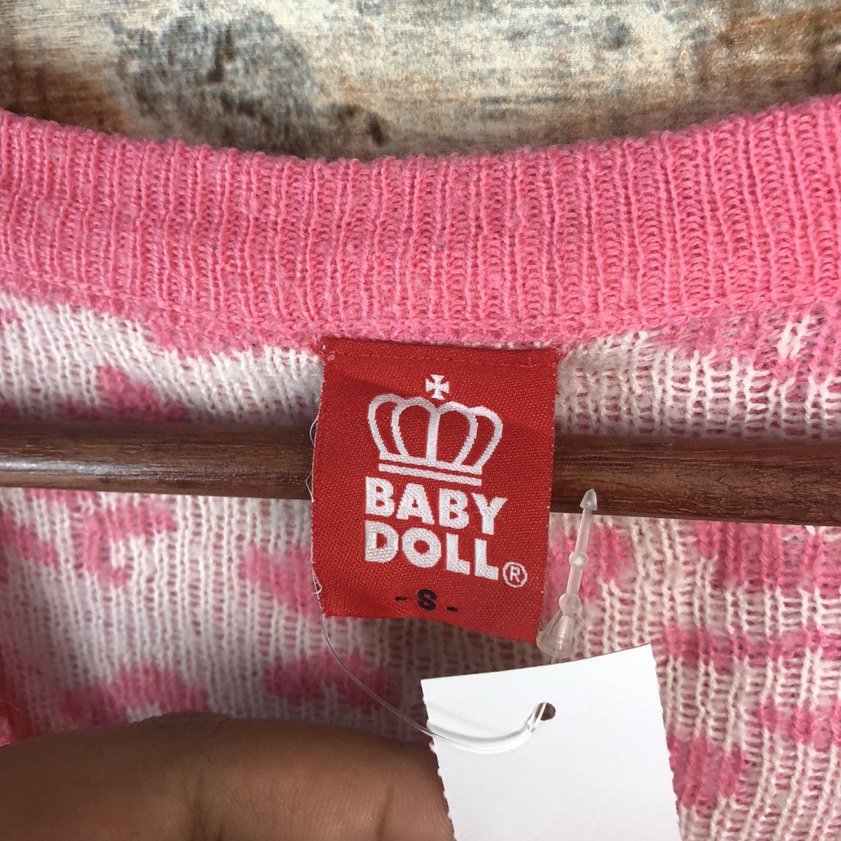 Japanese Brand DL Baby Doll Pink Cardigan Knitwear #C673 Size S / US 4 / IT 40 - 9 Thumbnail
